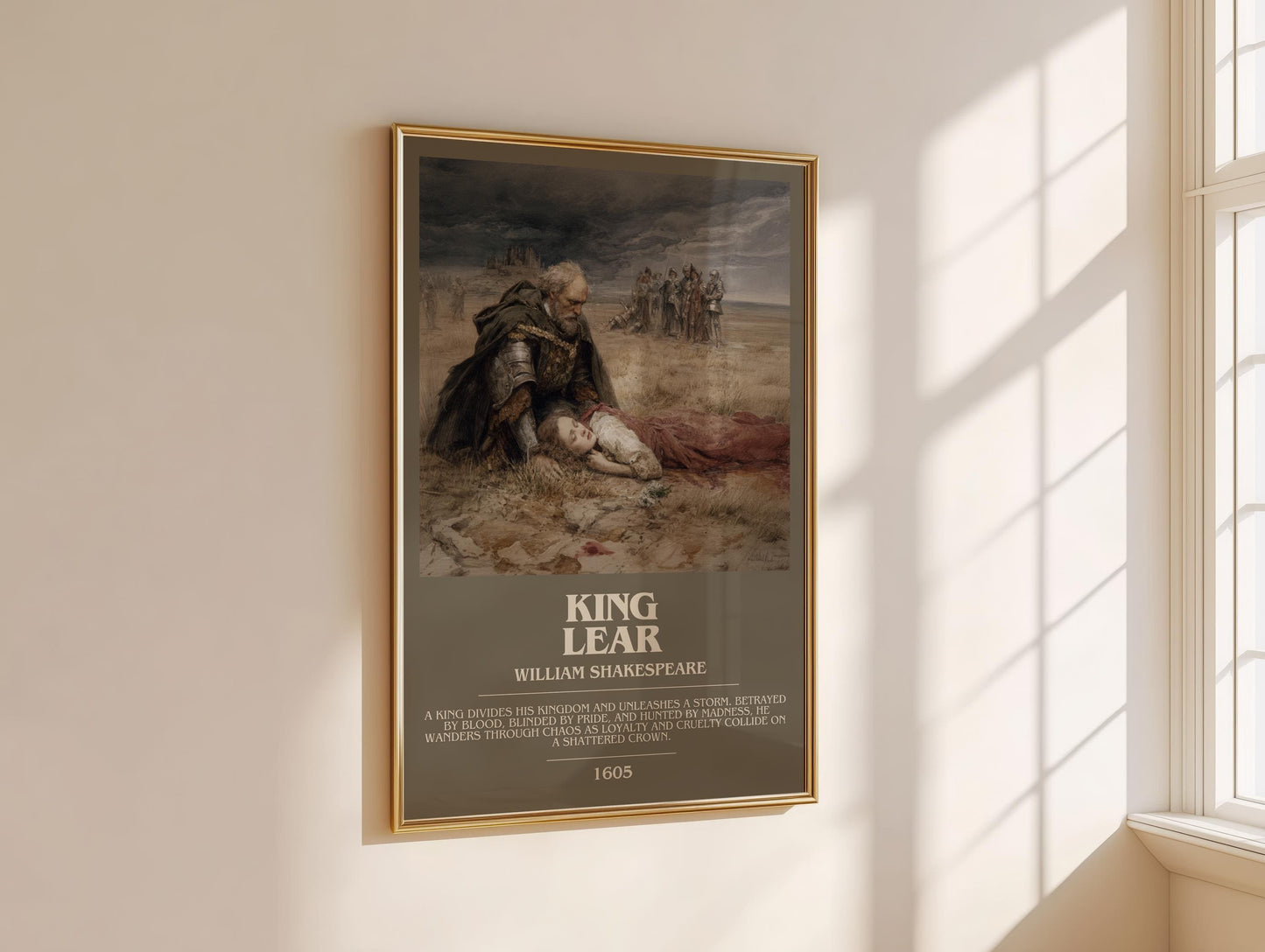 King Lear by William Shakespeare | Descriptive Modern Book Art | Poster