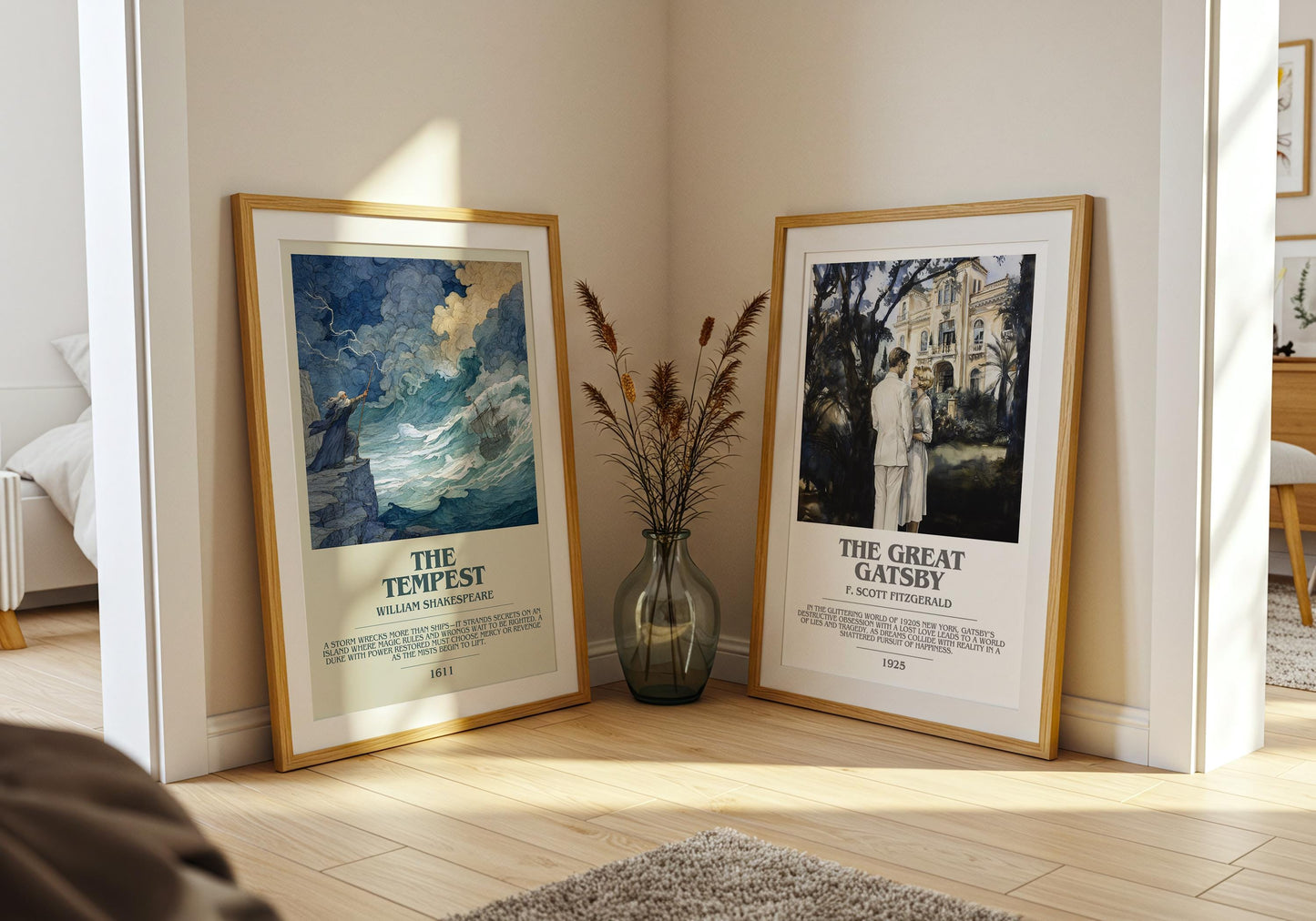 The Tempest by William Shakespeare | Descriptive Modern Book Art | Poster