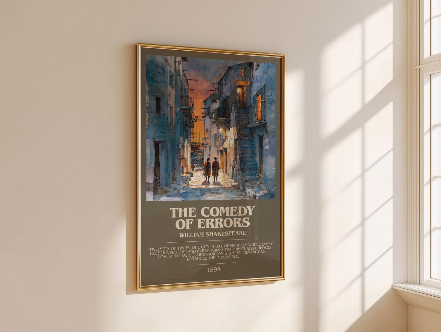 The Comedy Of Errors by William Shakespeare | Descriptive Modern Book Art | Poster