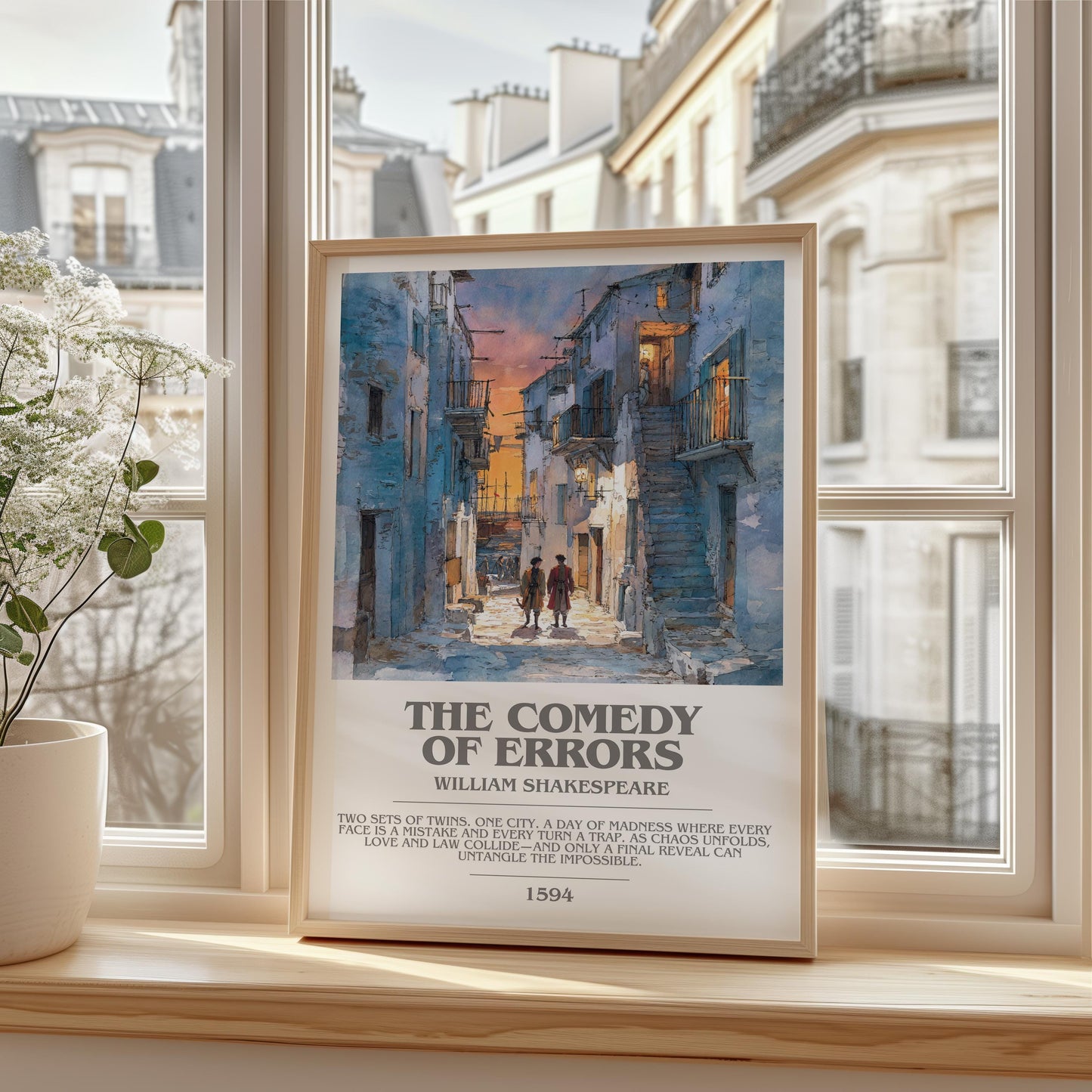 The Comedy Of Errors by William Shakespeare | Descriptive Modern Book Art | Poster