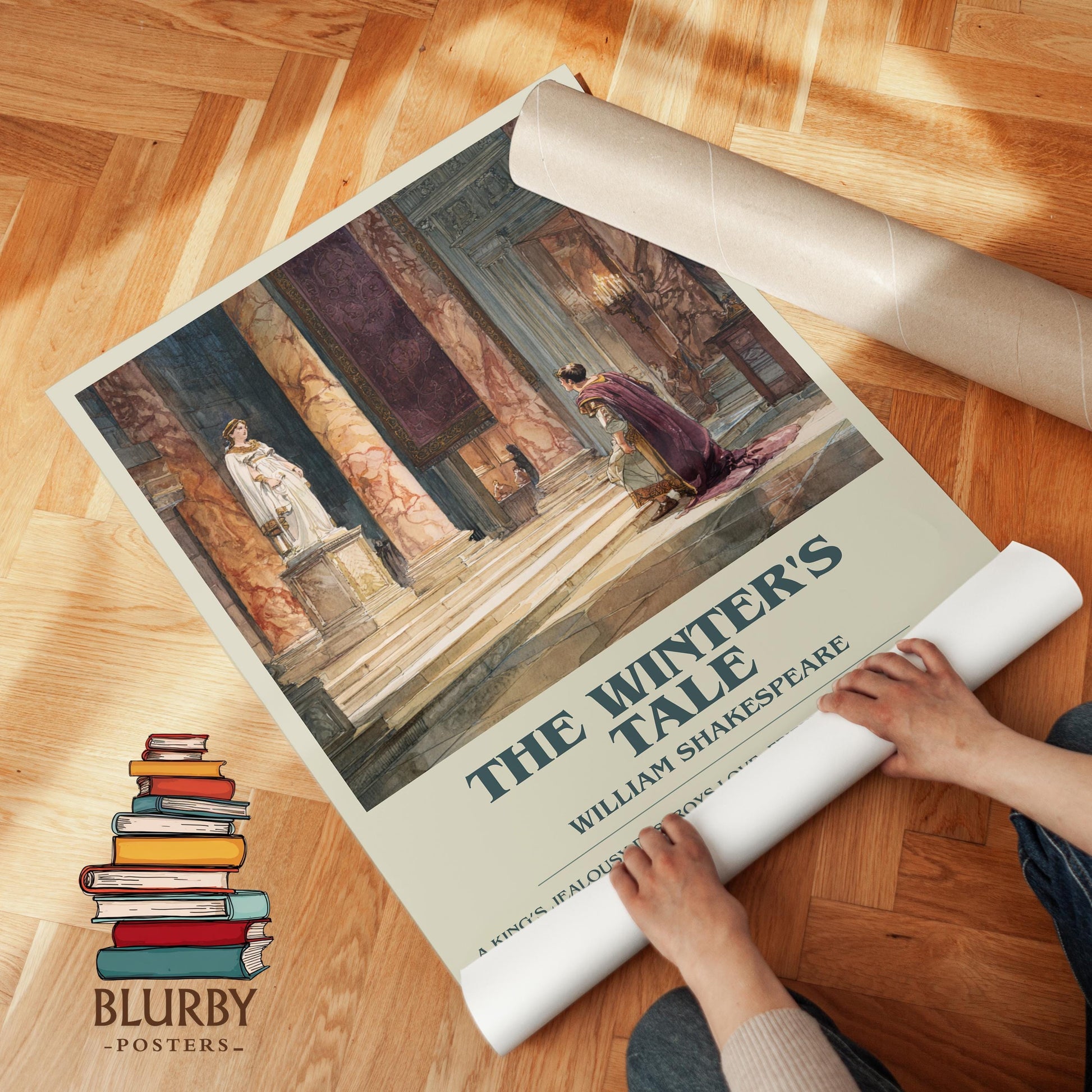 The Winter's Tale by William Shakespeare | Descriptive Modern Book Art | Poster