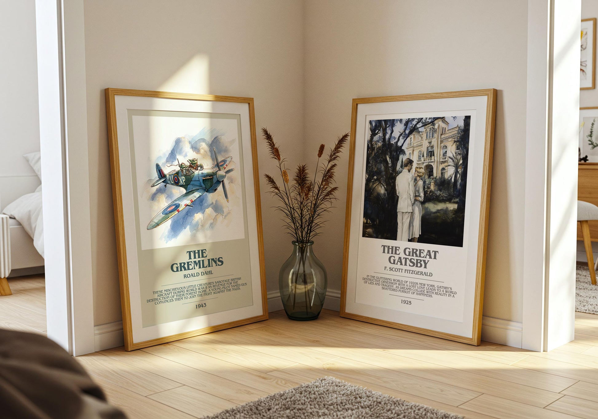 The Gremlins by Roald Dahl | Descriptive Modern Book Art | Poster