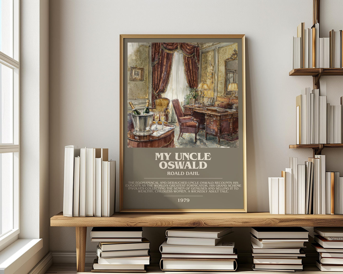 My Uncle Oswald by Roald Dahl | Descriptive Modern Book Art | Poster