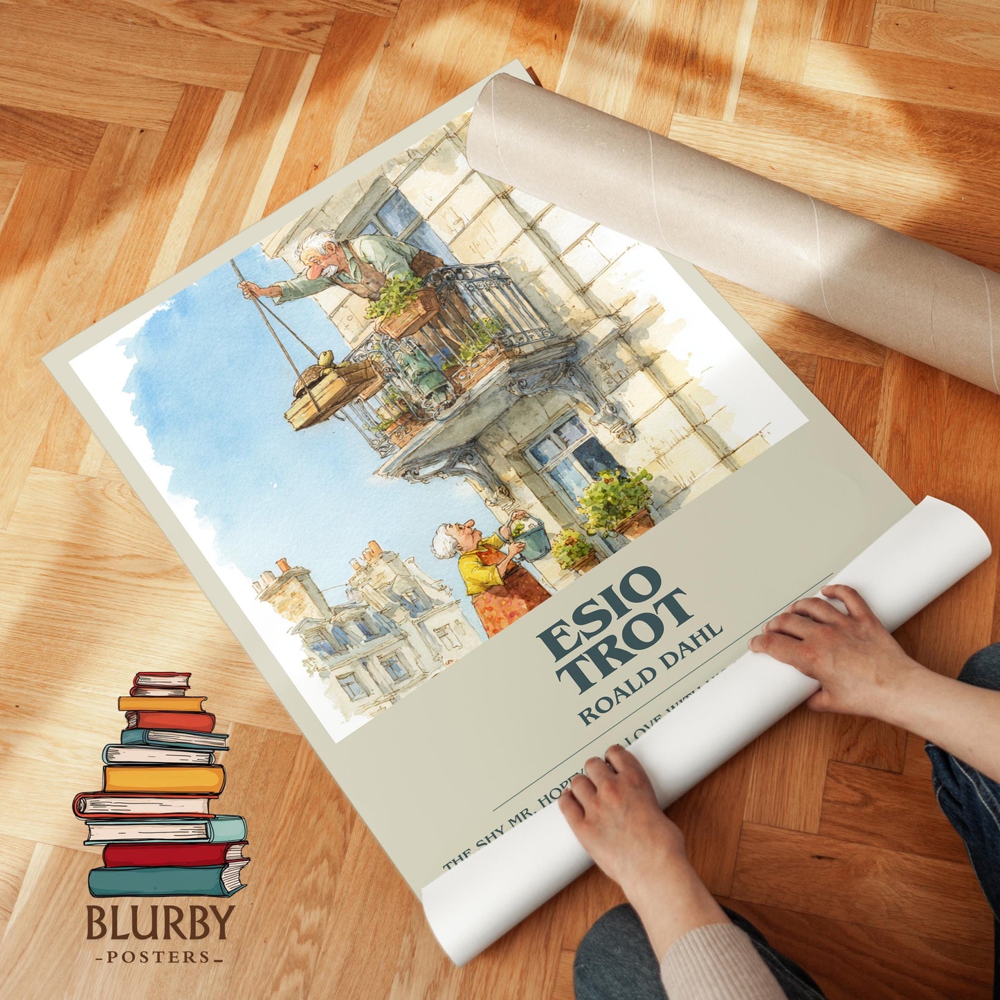 Esio Trot by Roald Dahl | Descriptive Modern Book Art | Poster