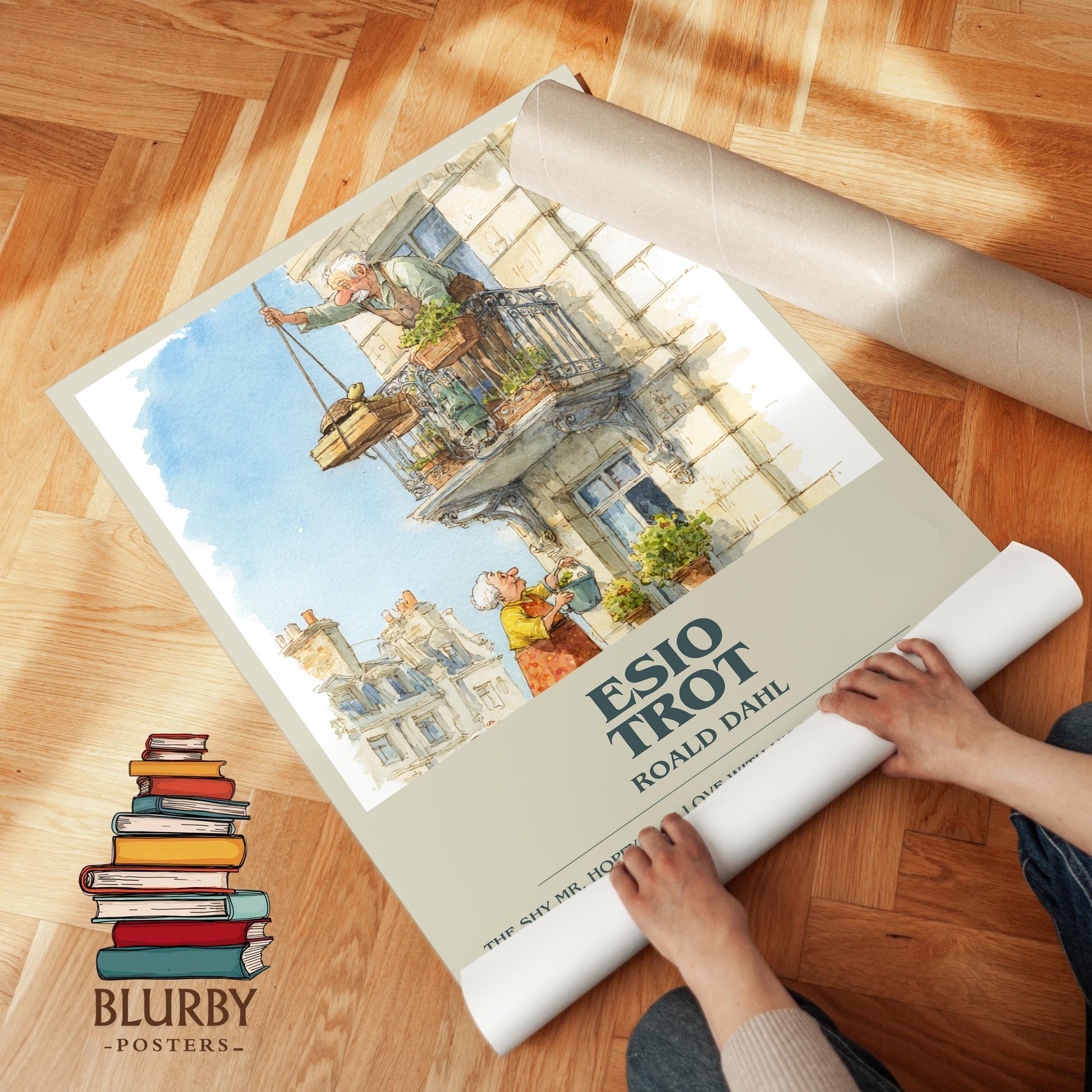 Esio Trot by Roald Dahl | Descriptive Modern Book Art | Poster