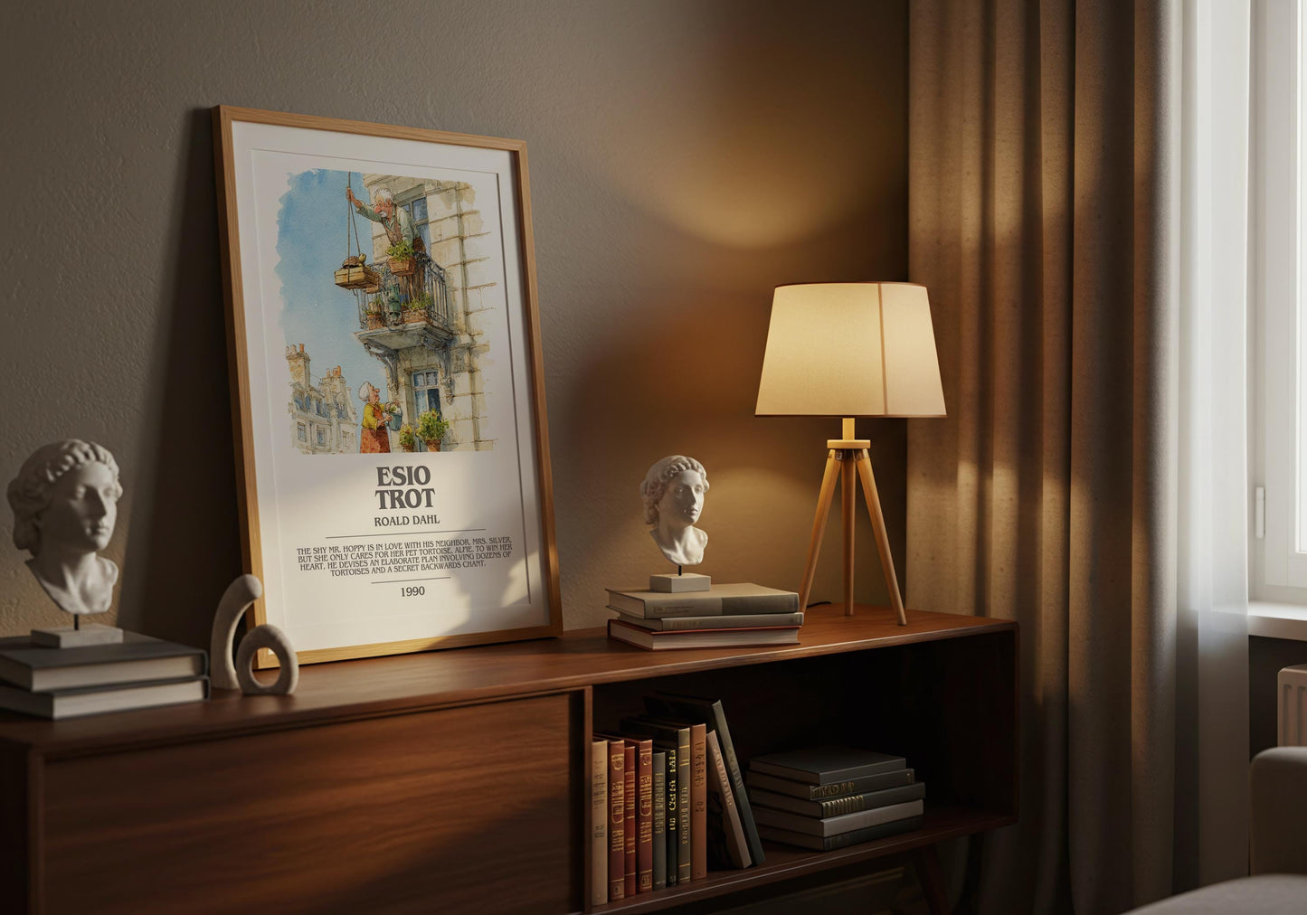 Esio Trot by Roald Dahl | Descriptive Modern Book Art | Poster