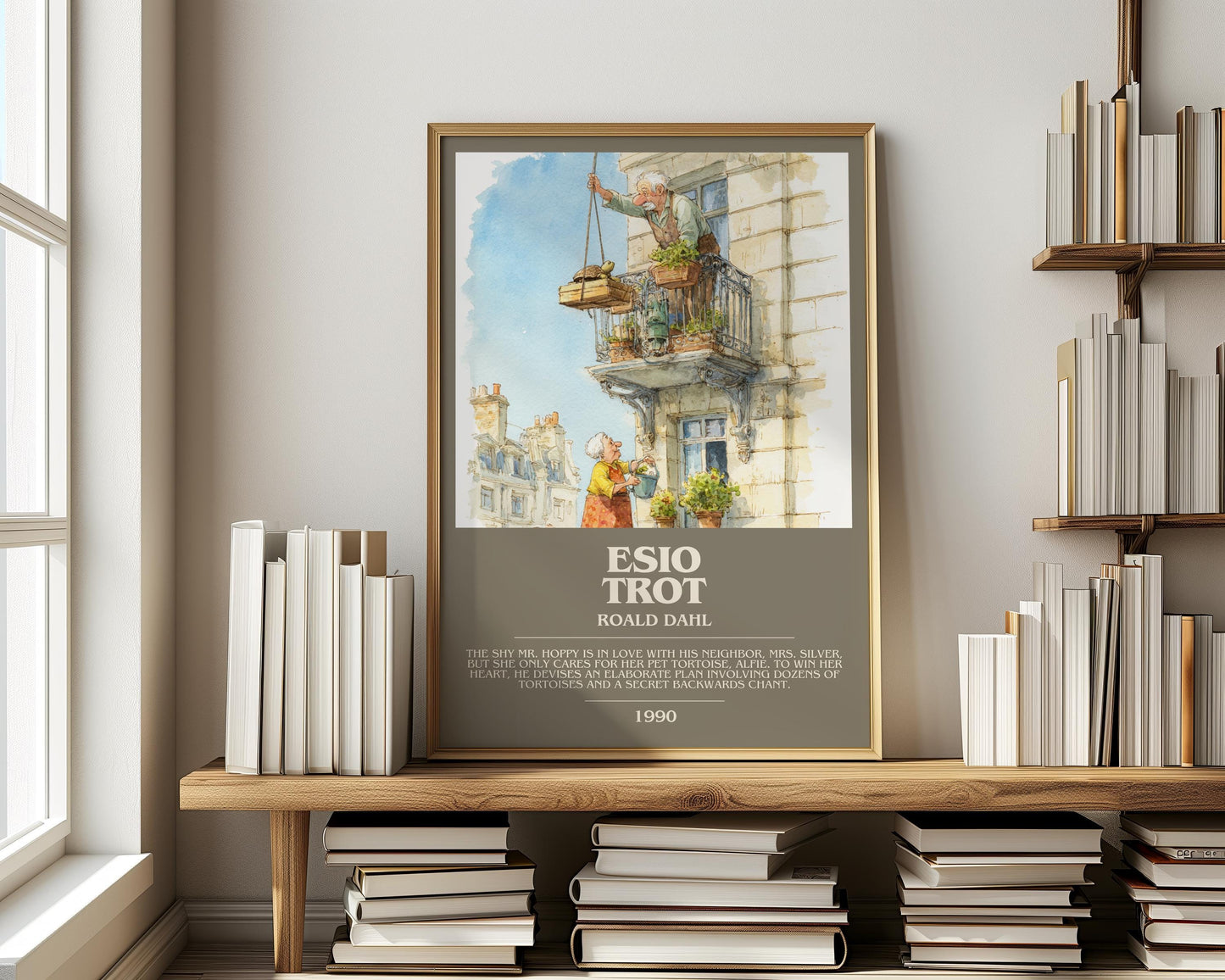 Esio Trot by Roald Dahl | Descriptive Modern Book Art | Poster