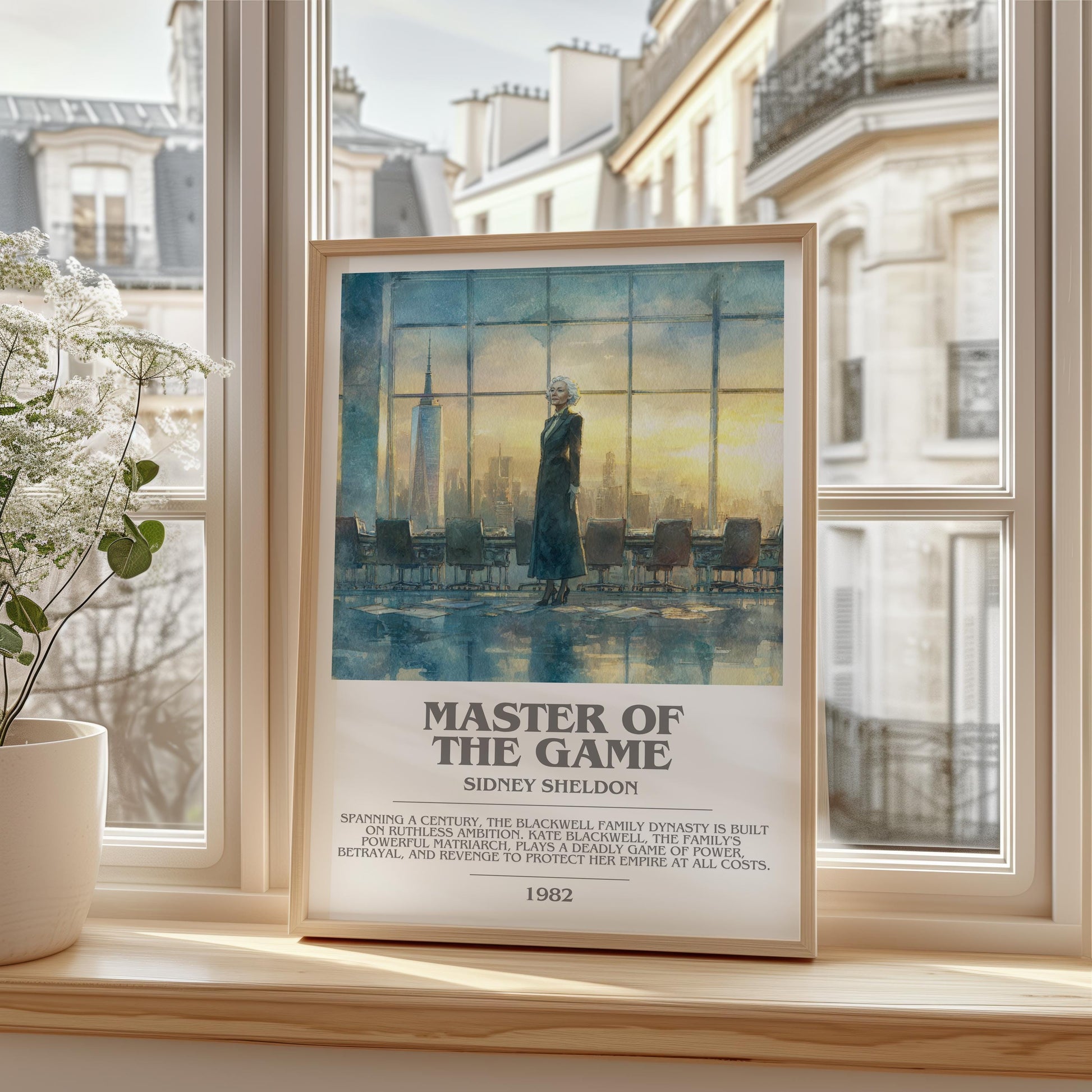 Master Of The Game by Sidney Sheldon | Descriptive Modern Book Art | Poster