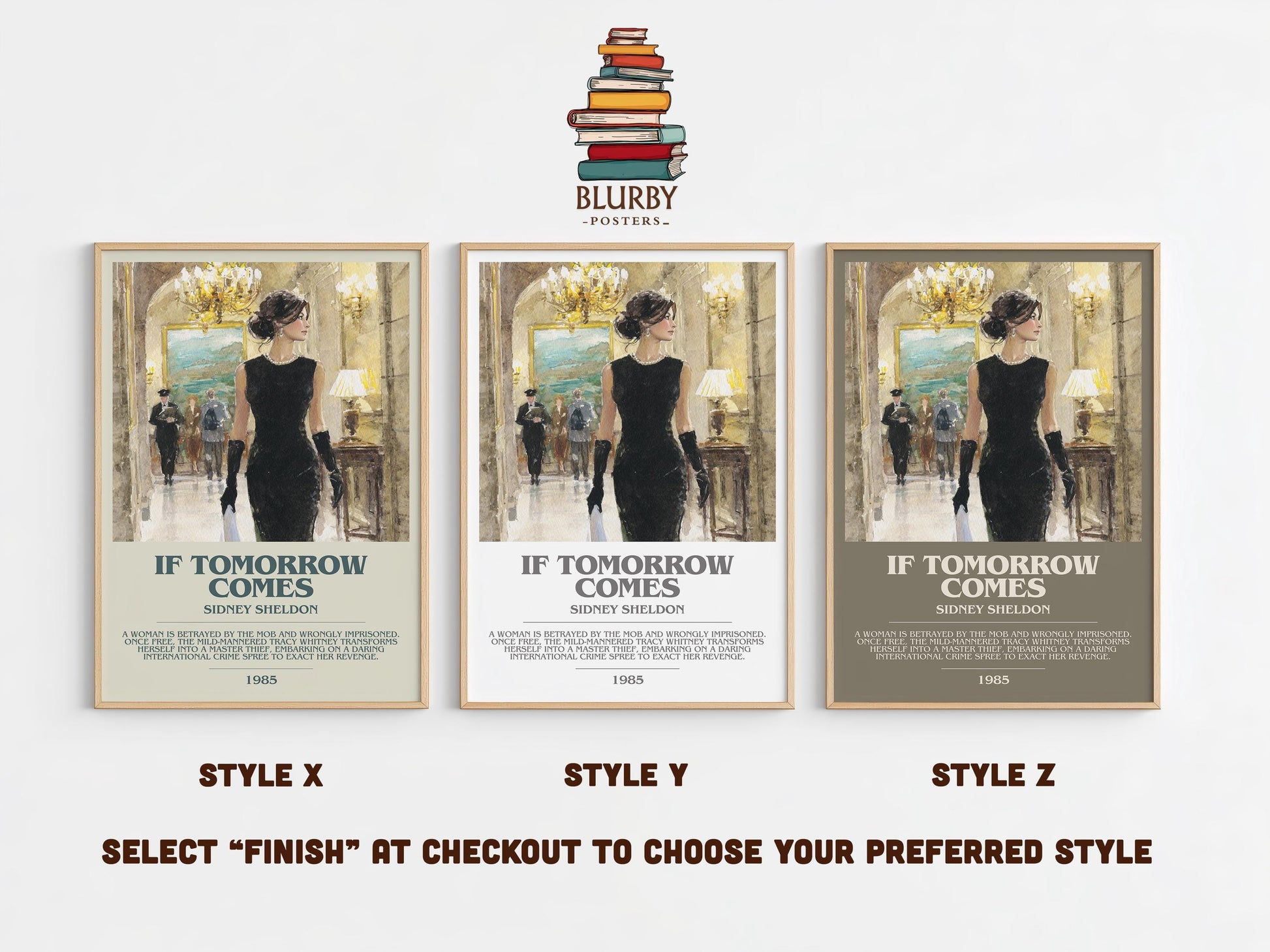 It Comes Tomorrow by Sidney Sheldon | Descriptive Modern Book Art | Poster