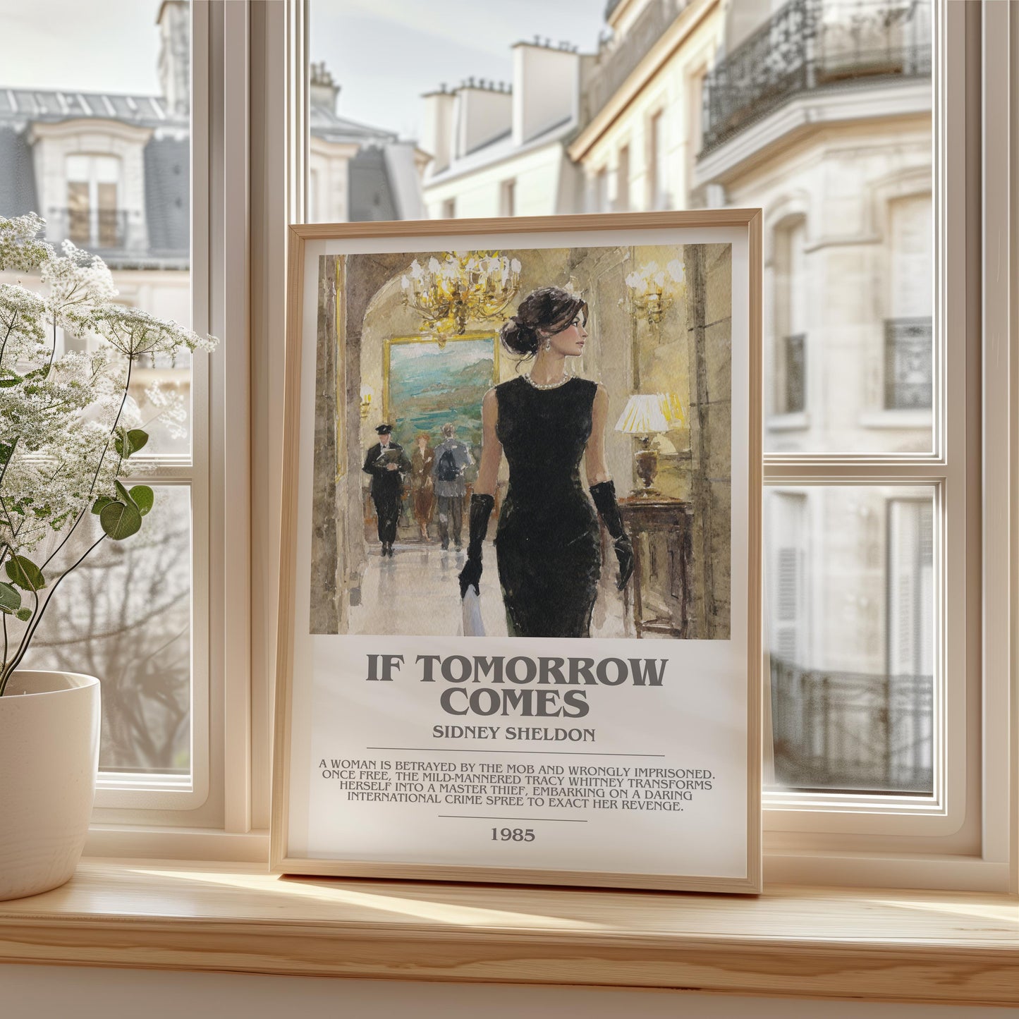 It Comes Tomorrow by Sidney Sheldon | Descriptive Modern Book Art | Poster