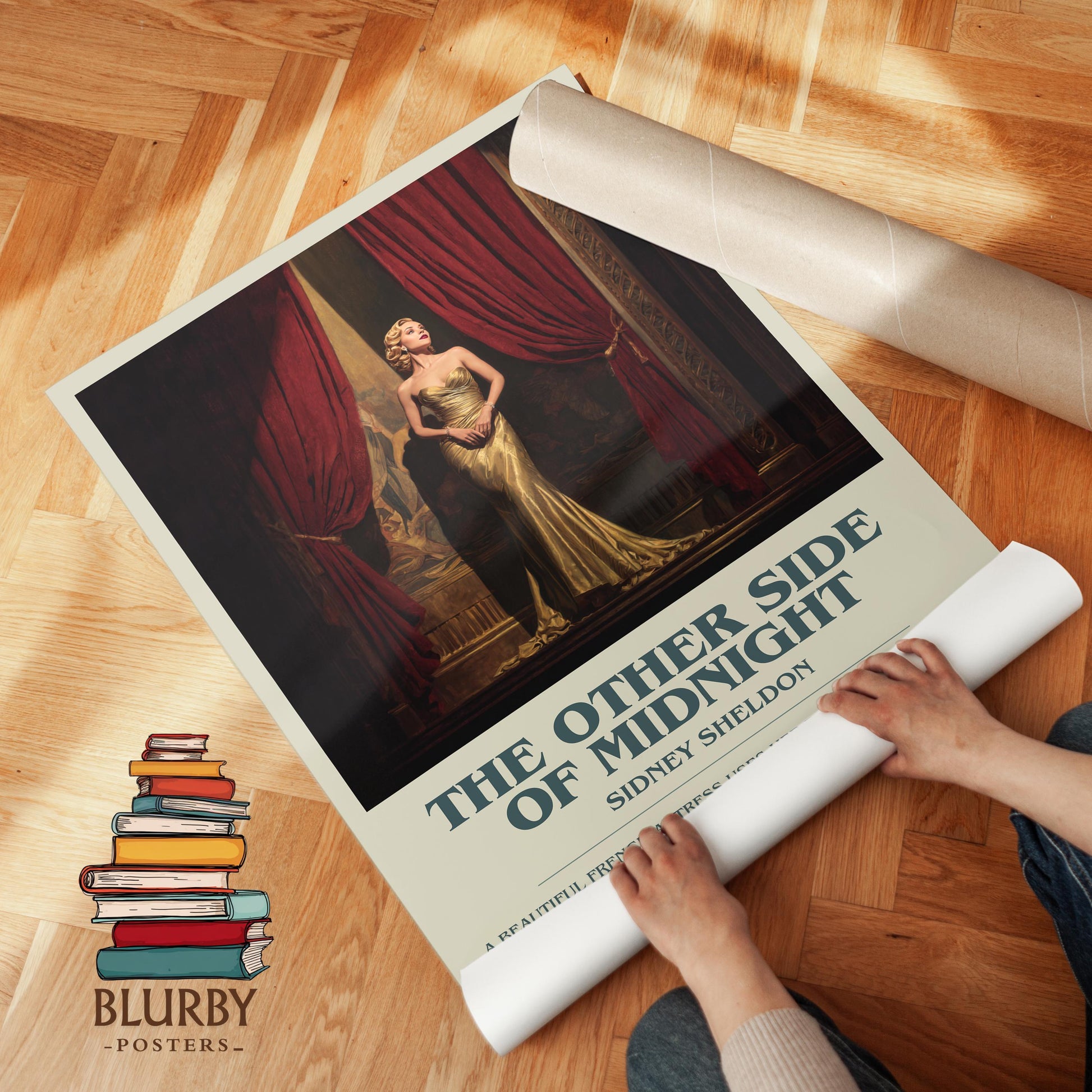 The Other Side Of Midnight by Sidney Sheldon | Descriptive Modern Book Art | Poster