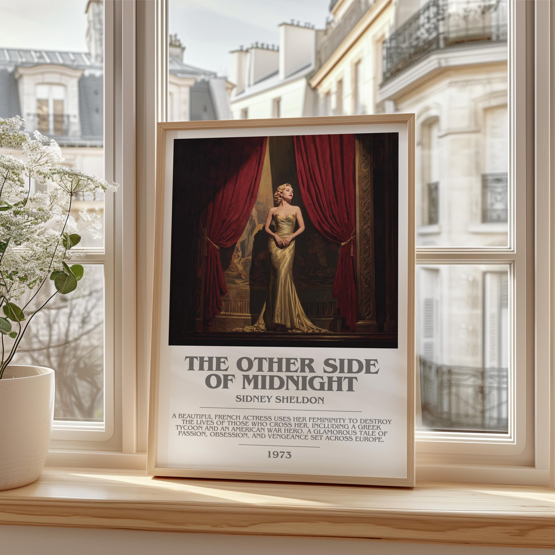 The Other Side Of Midnight by Sidney Sheldon | Descriptive Modern Book Art | Poster