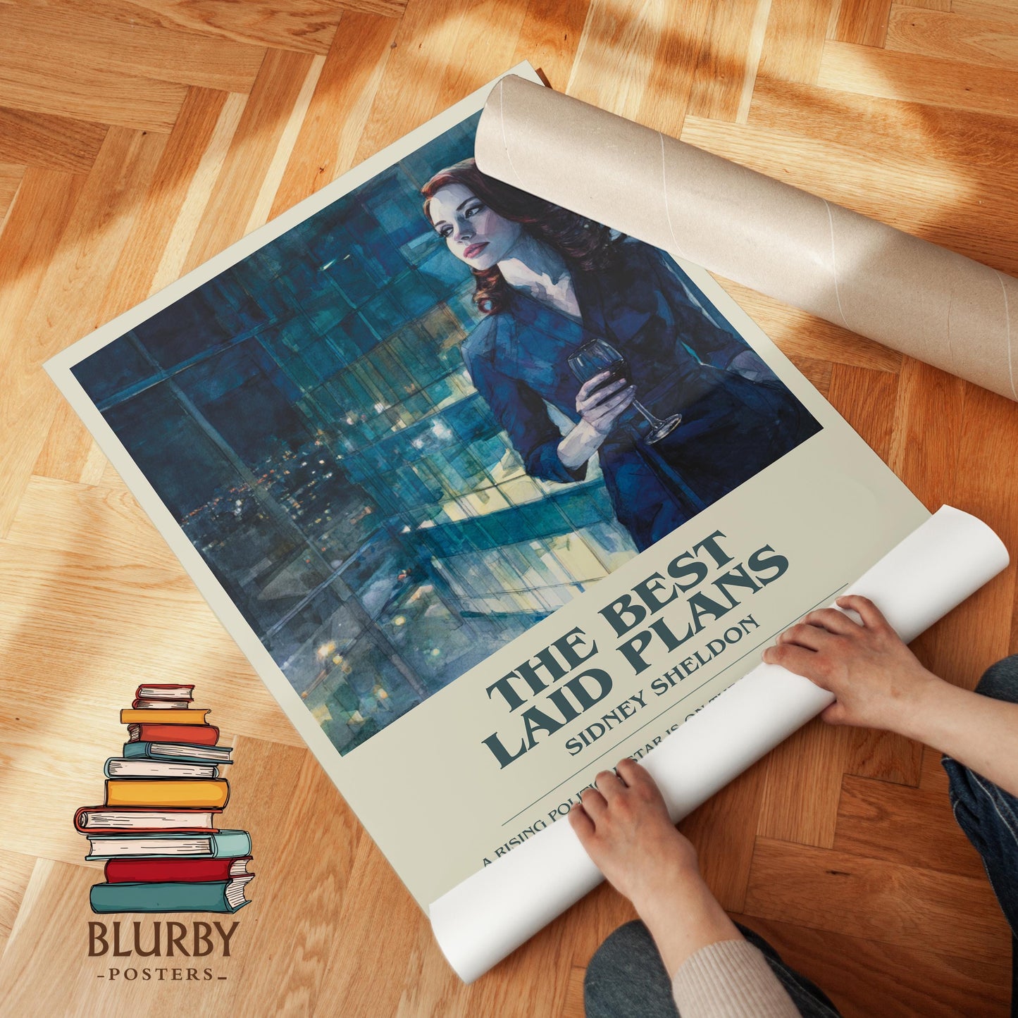 The Best Laid Plans by Sidney Sheldon | Descriptive Modern Book Art | Poster