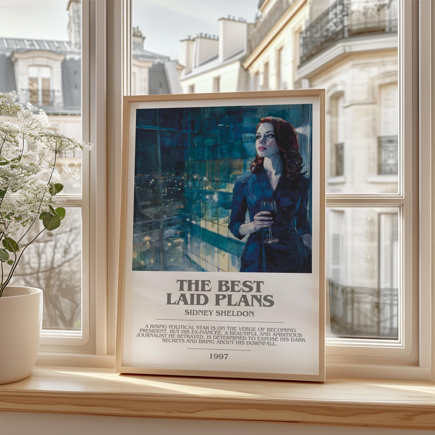 The Best Laid Plans by Sidney Sheldon | Descriptive Modern Book Art | Poster