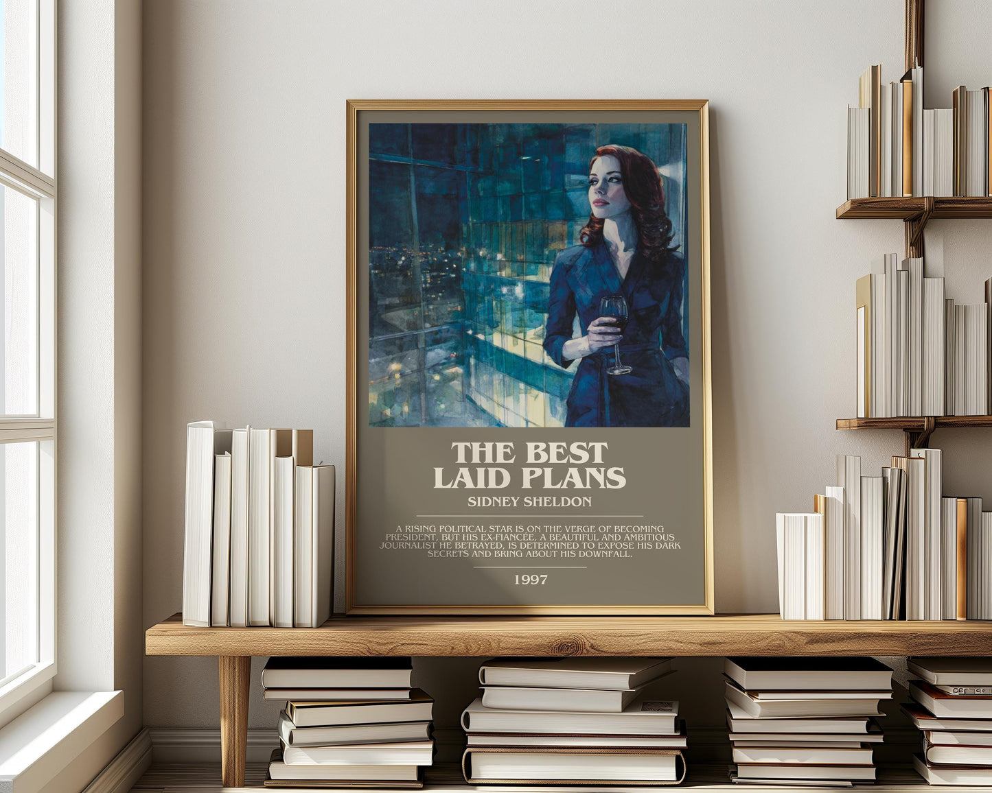 The Best Laid Plans by Sidney Sheldon | Descriptive Modern Book Art | Poster