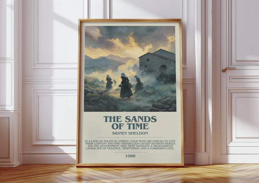 The Sands Of Time by Sidney Sheldon | Descriptive Modern Book Art | Poster