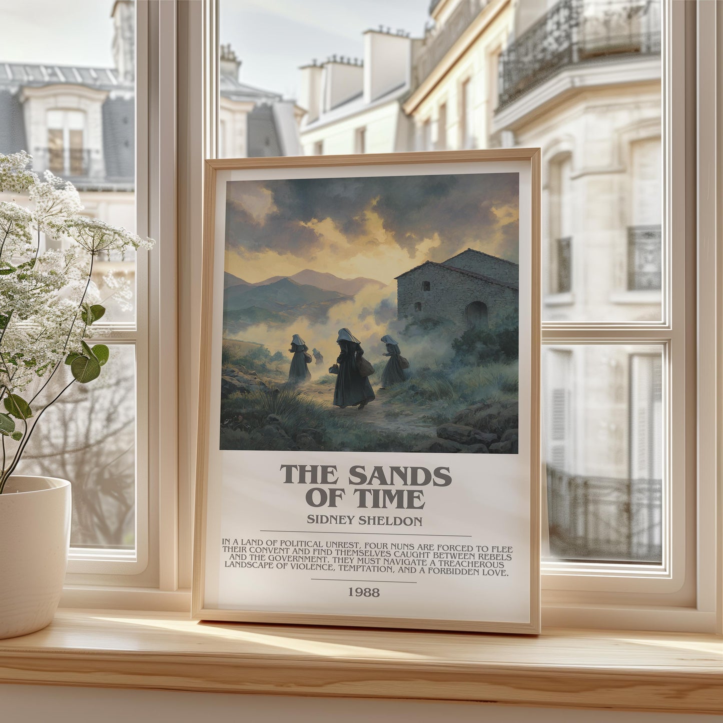 The Sands Of Time by Sidney Sheldon | Descriptive Modern Book Art | Poster