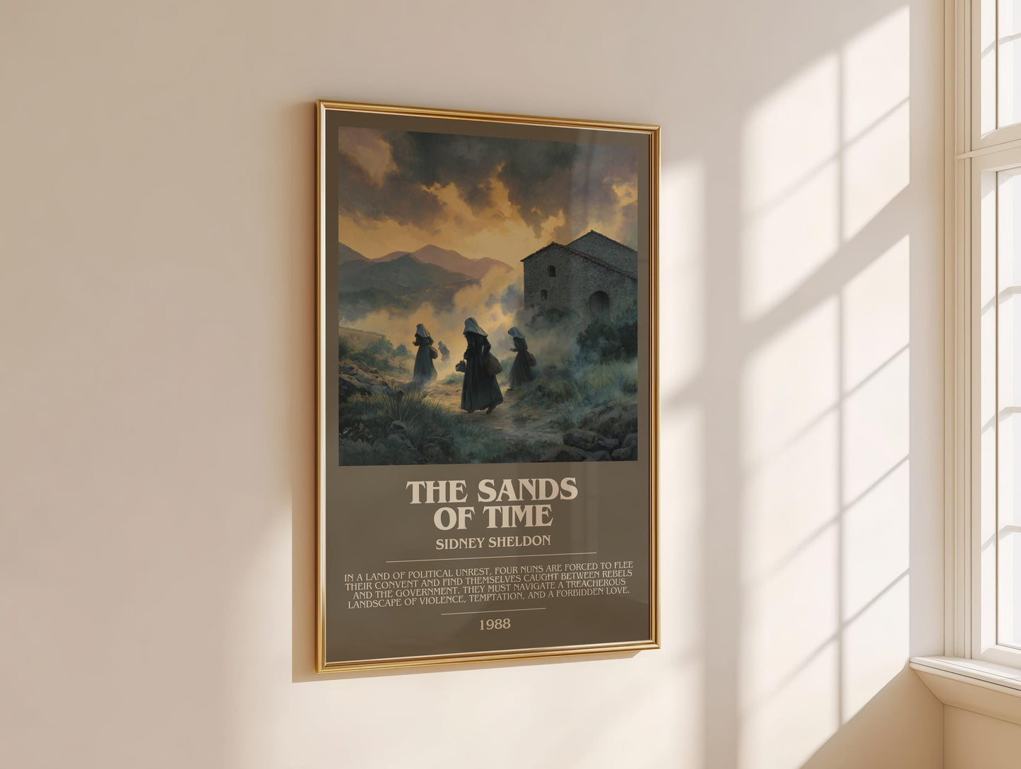 The Sands Of Time by Sidney Sheldon | Descriptive Modern Book Art | Poster