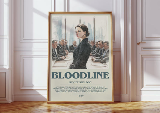 Bloodline by Sidney Sheldon | Descriptive Modern Book Art | Poster