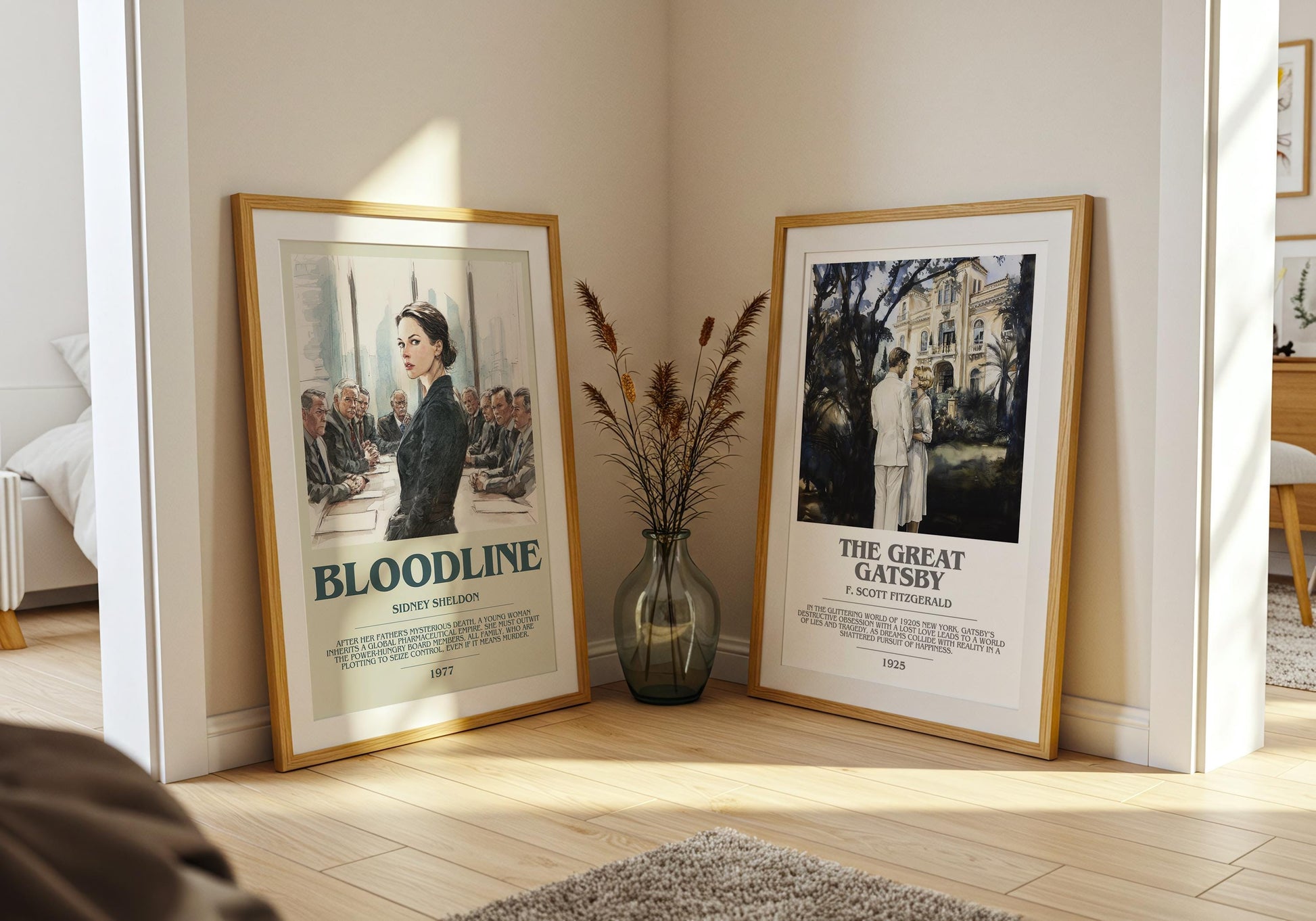 Bloodline by Sidney Sheldon | Descriptive Modern Book Art | Poster