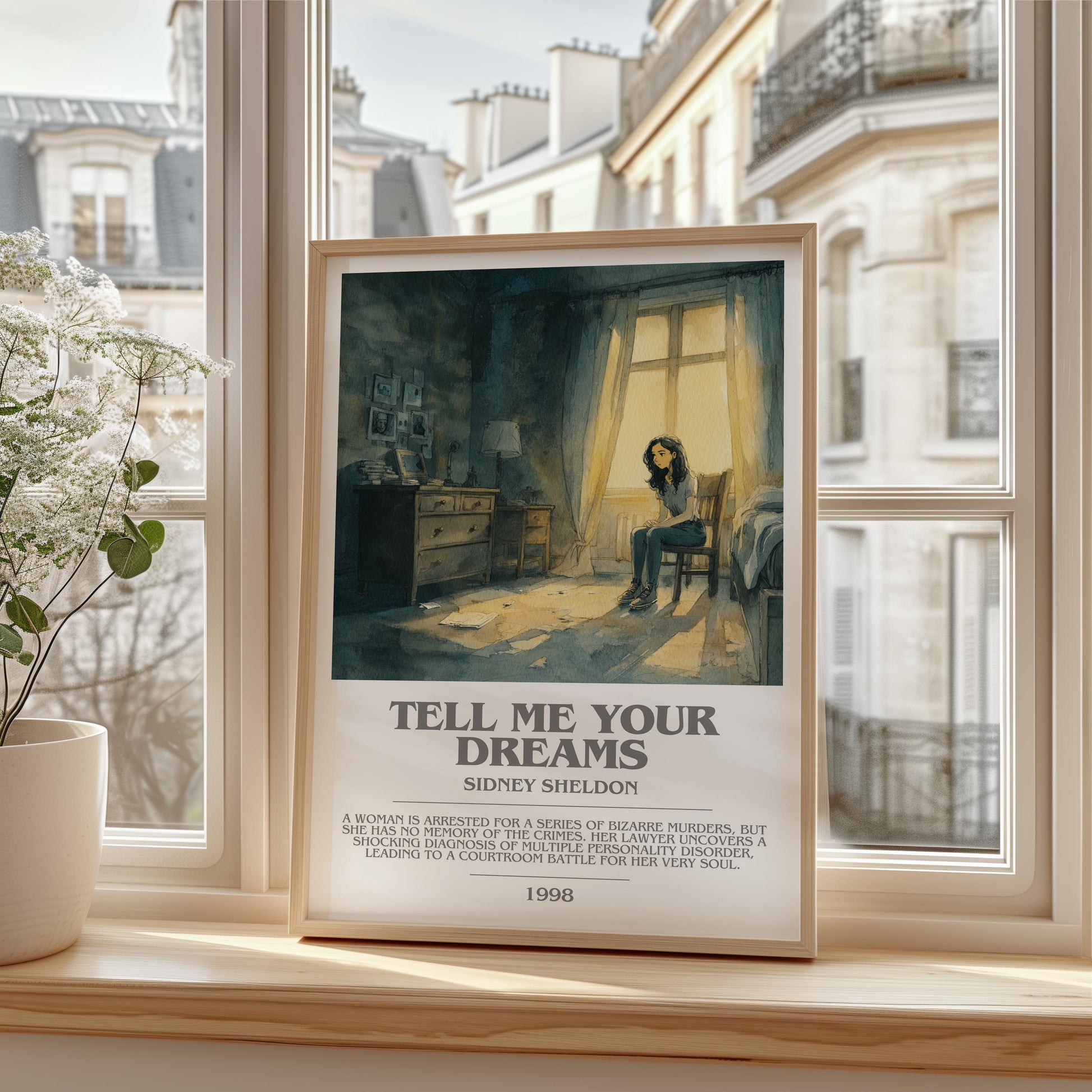 Tell Me Your Dreams by Sidney Sheldon | Descriptive Modern Book Art | Poster