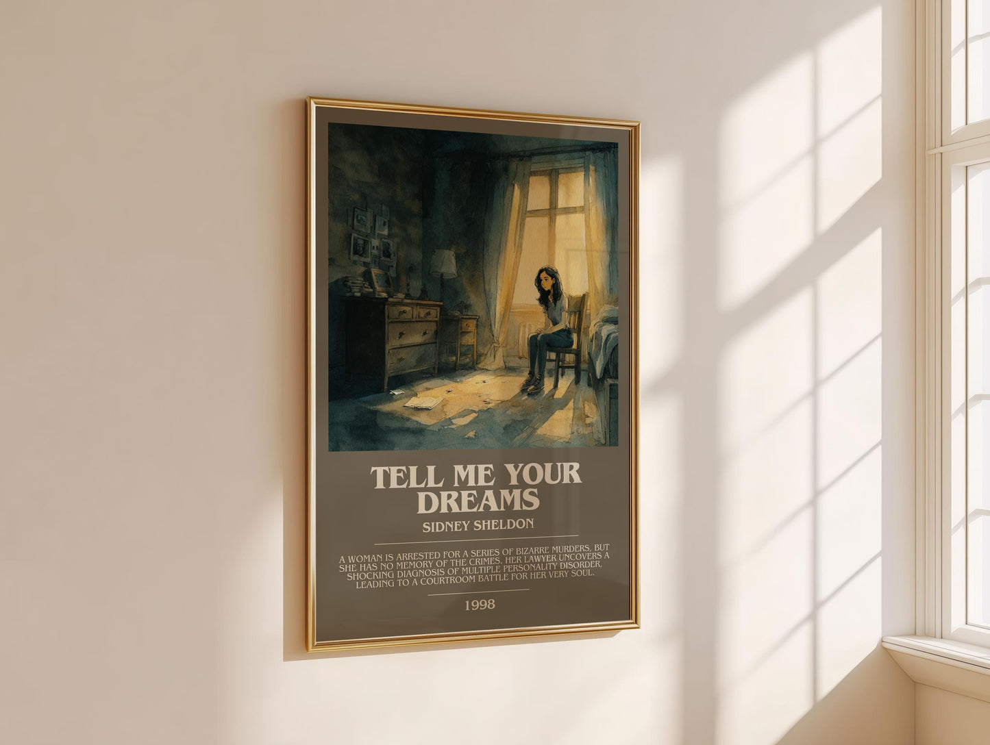 Tell Me Your Dreams by Sidney Sheldon | Descriptive Modern Book Art | Poster