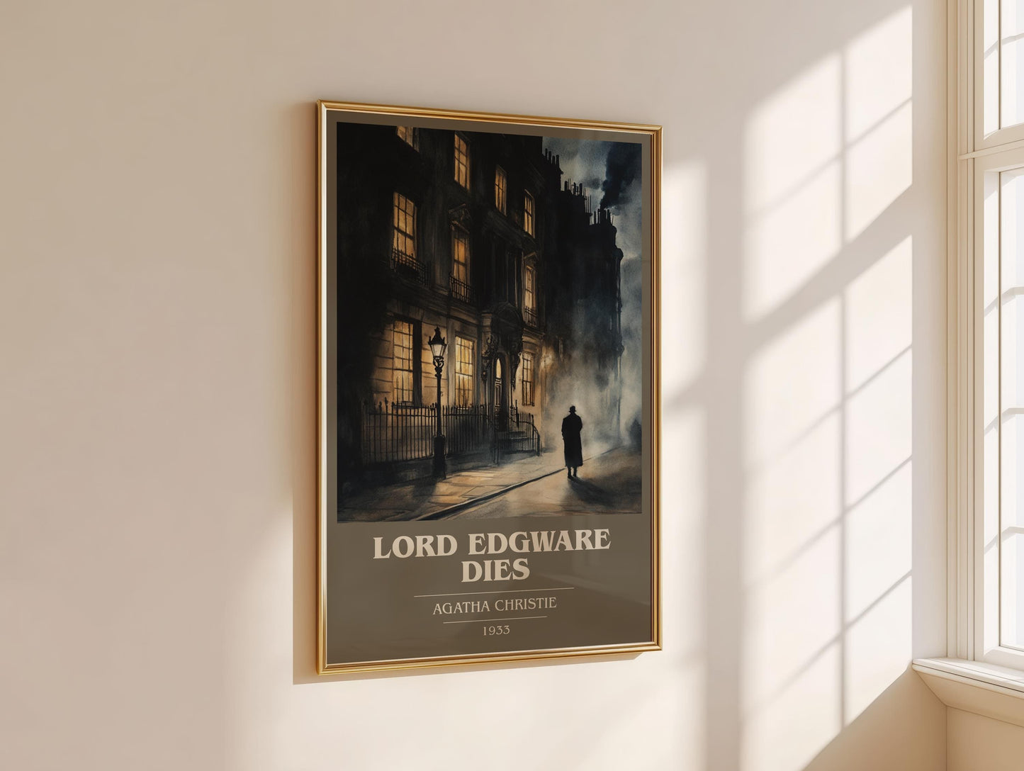 Lord Edgware Dies book cover book poster framed on wall – mystery wall art