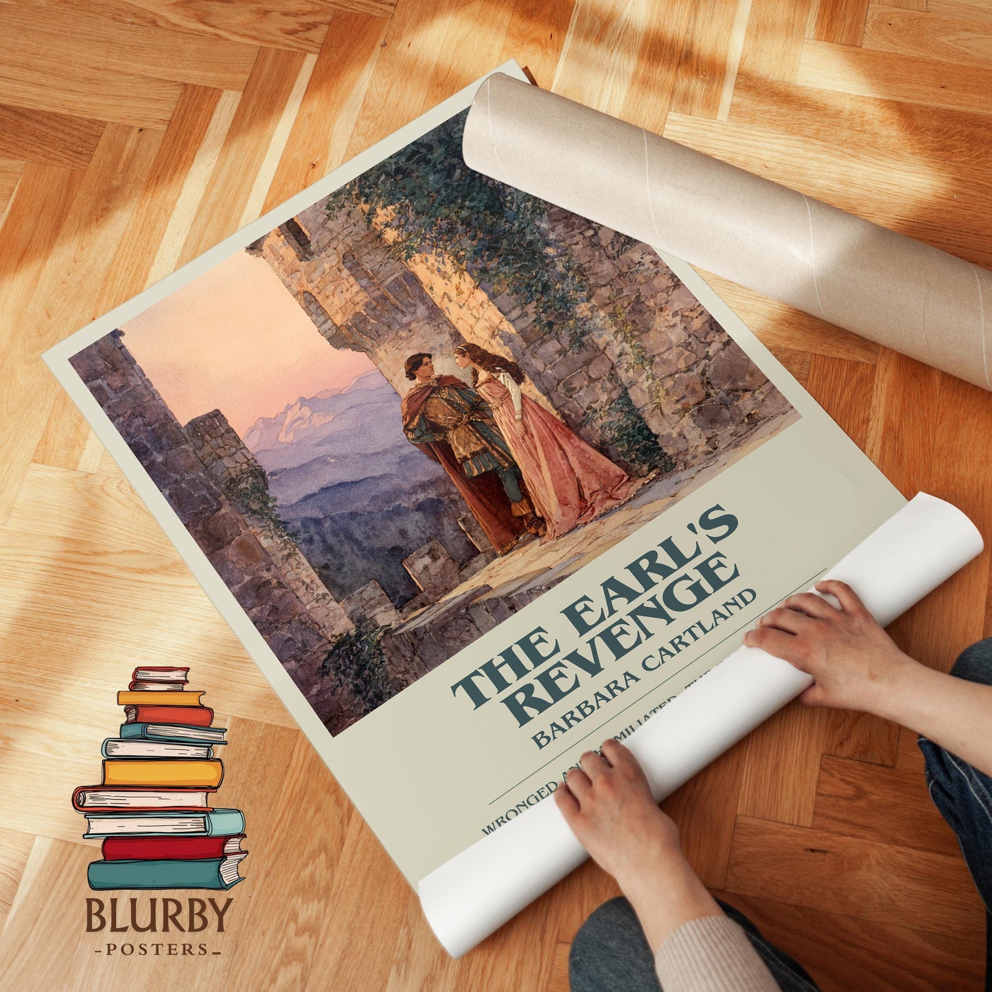 The Earl's Revenge by Barbara Cartland | Descriptive Modern Book Art | Poster