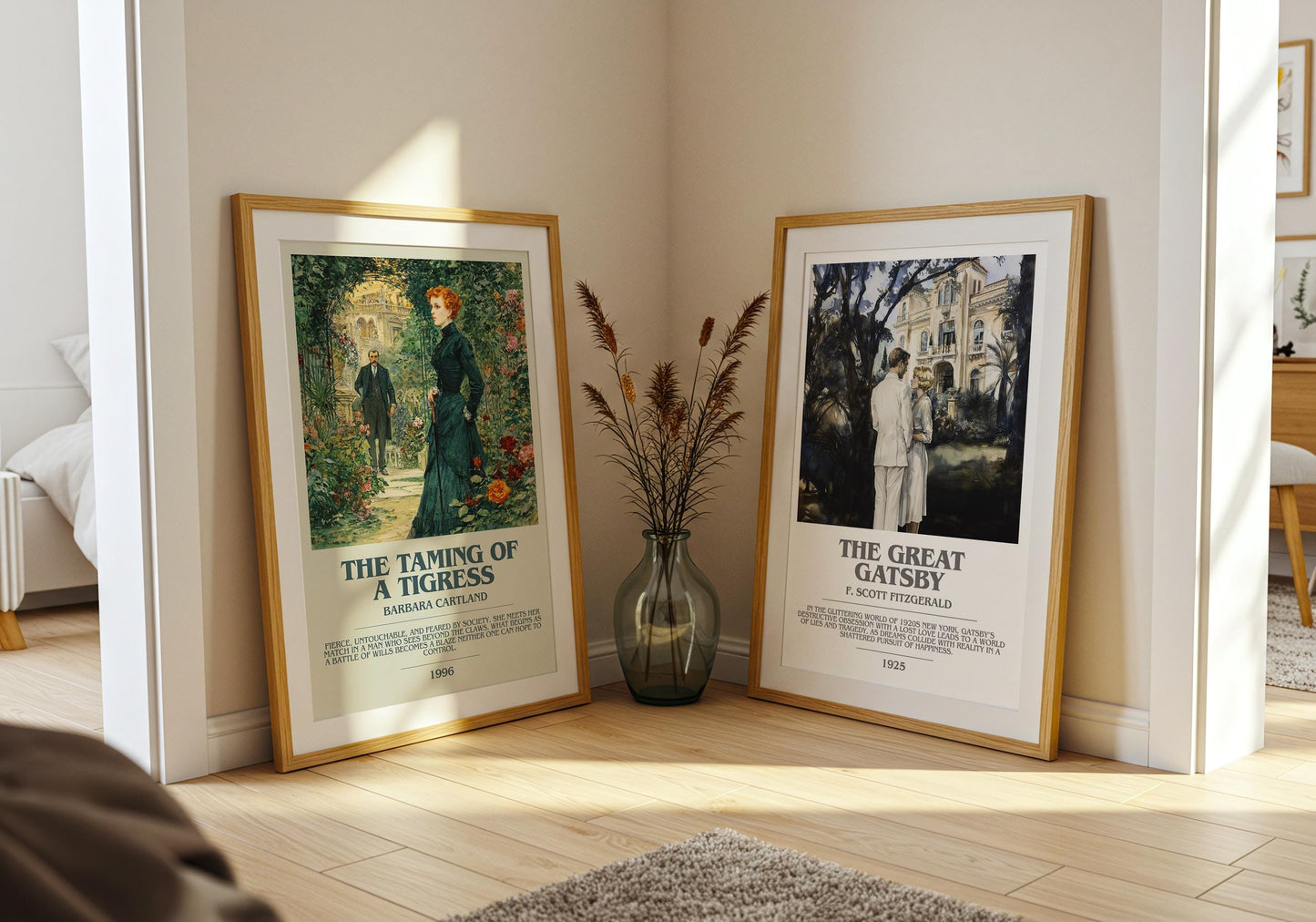 The Taming Of A Tigress by Barbara Cartland | Descriptive Modern Book Art | Poster