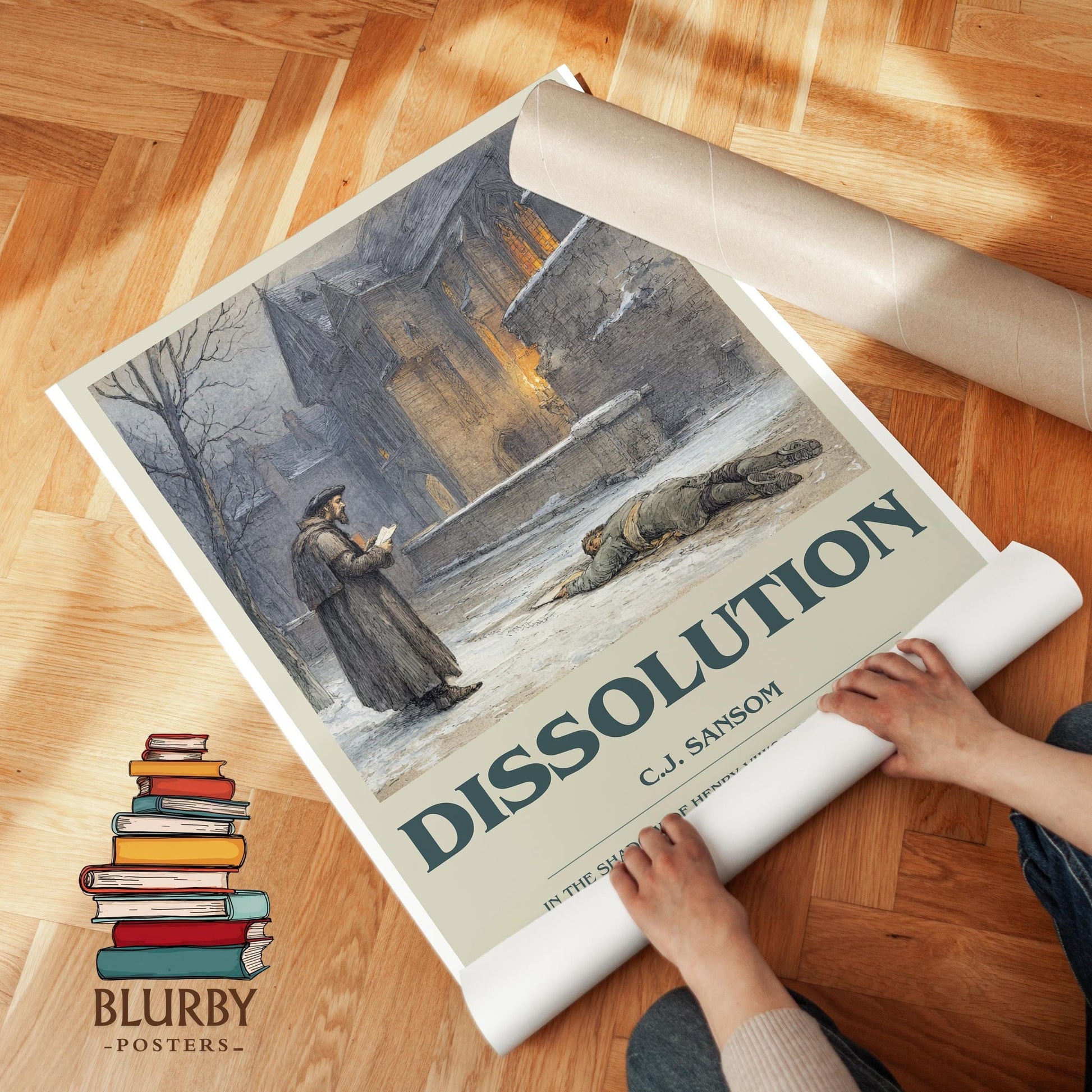 Dissolution book poster packaging – museum-quality print rolled in protective tube