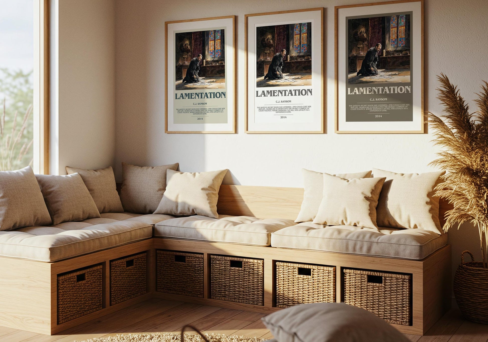 Lamentation bookish poster paired in gallery wall – literary art prints