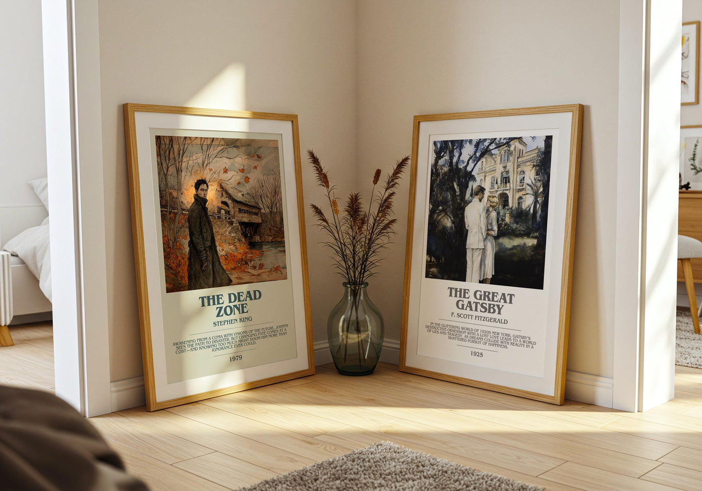 The Dead Zone bookish print on bookshelf – Stephen King fan gift