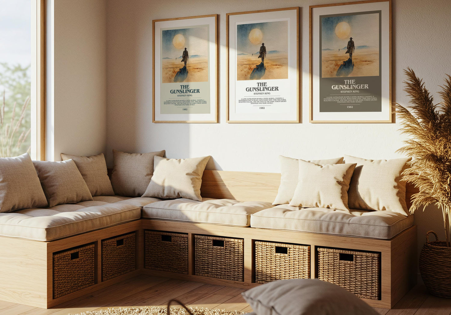 The Gunslinger bookish poster paired in gallery wall – literary art prints