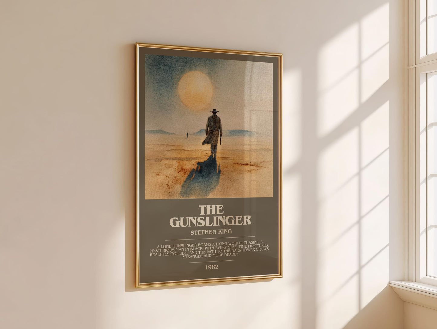 The Gunslinger bookish book poster framed on wall – fantasy wall art