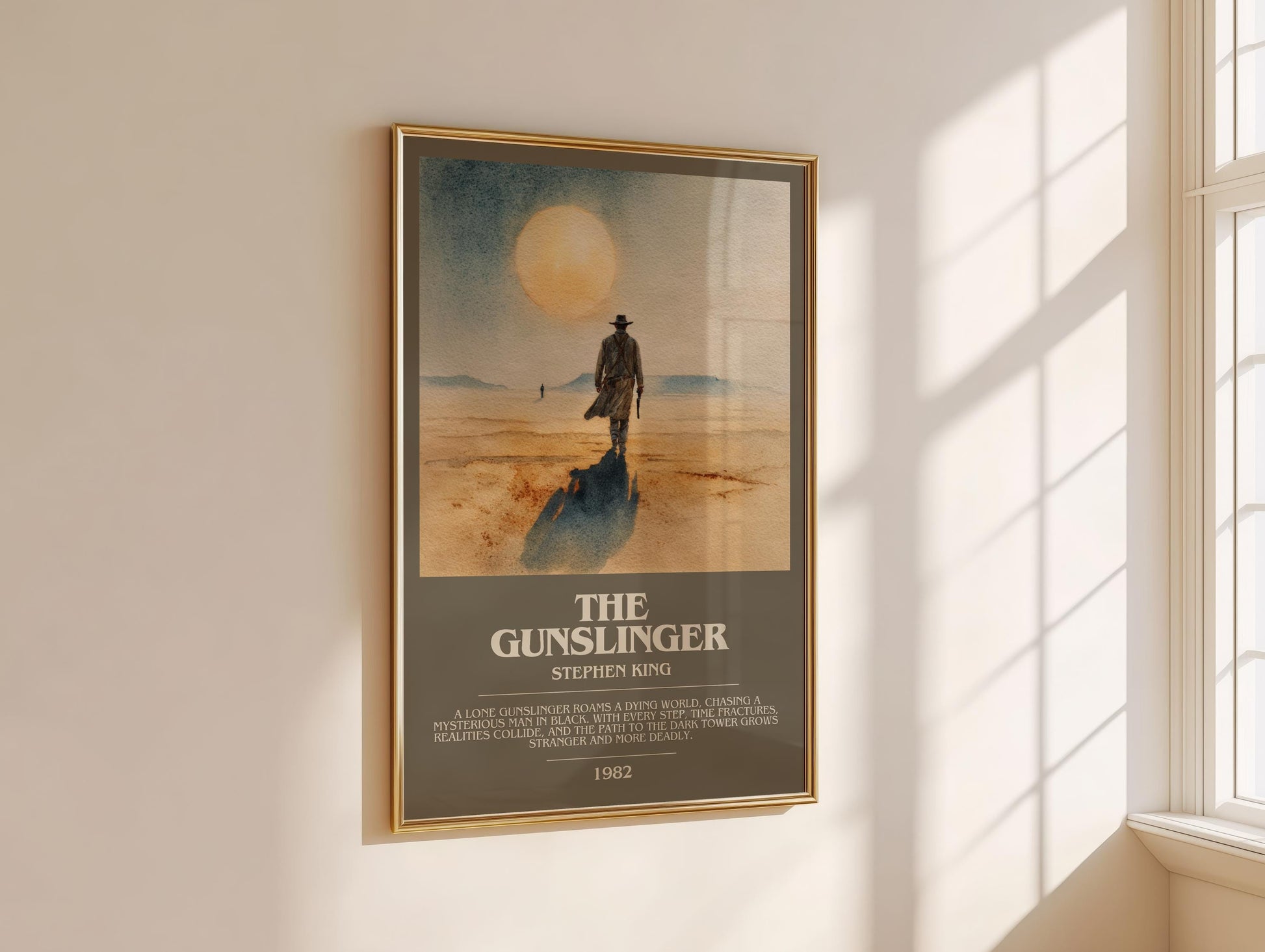 The Gunslinger bookish book poster framed on wall – fantasy wall art