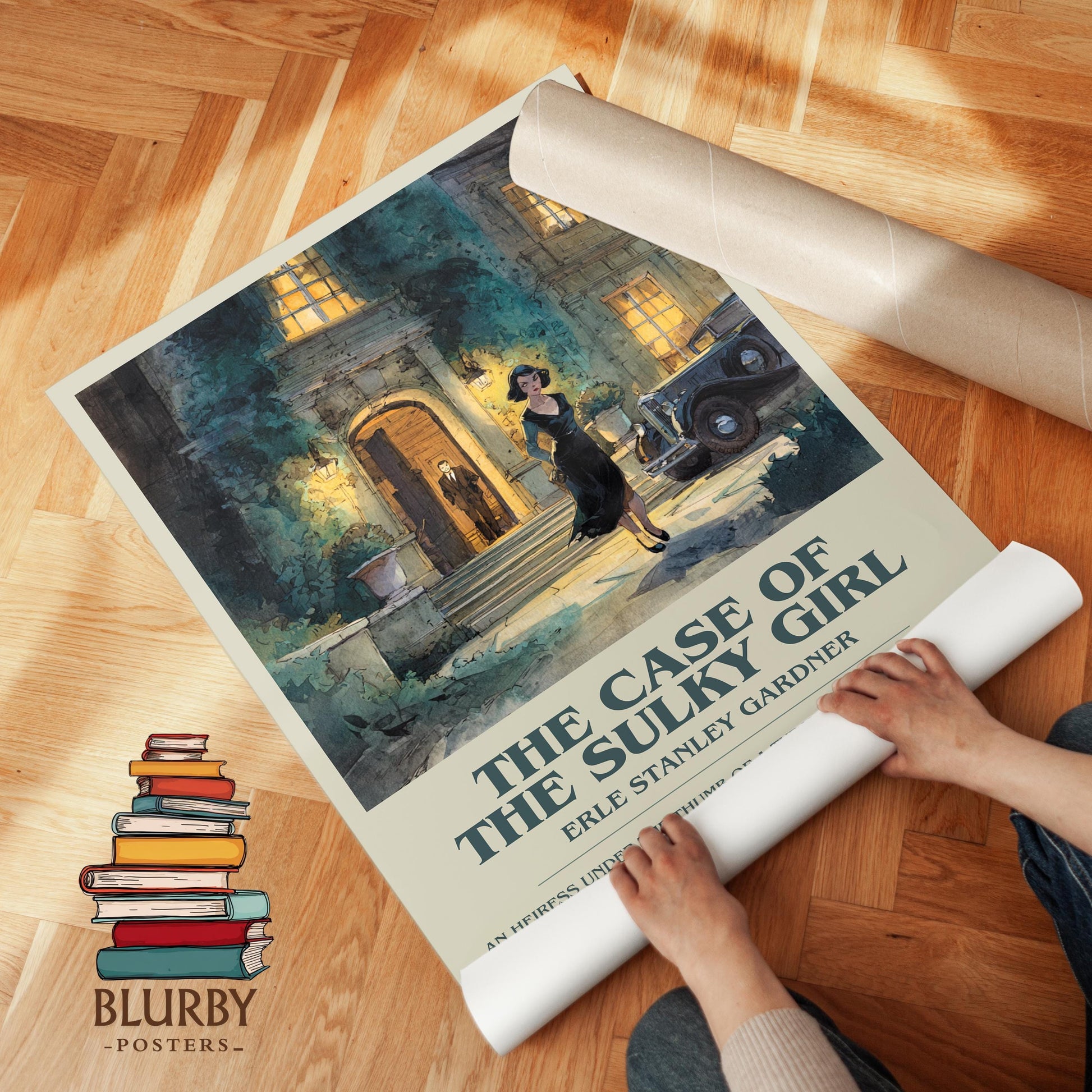 The Case of the Sulky Girl by Erle Stanley Gardner | Descriptive Modern Book Art | Poster