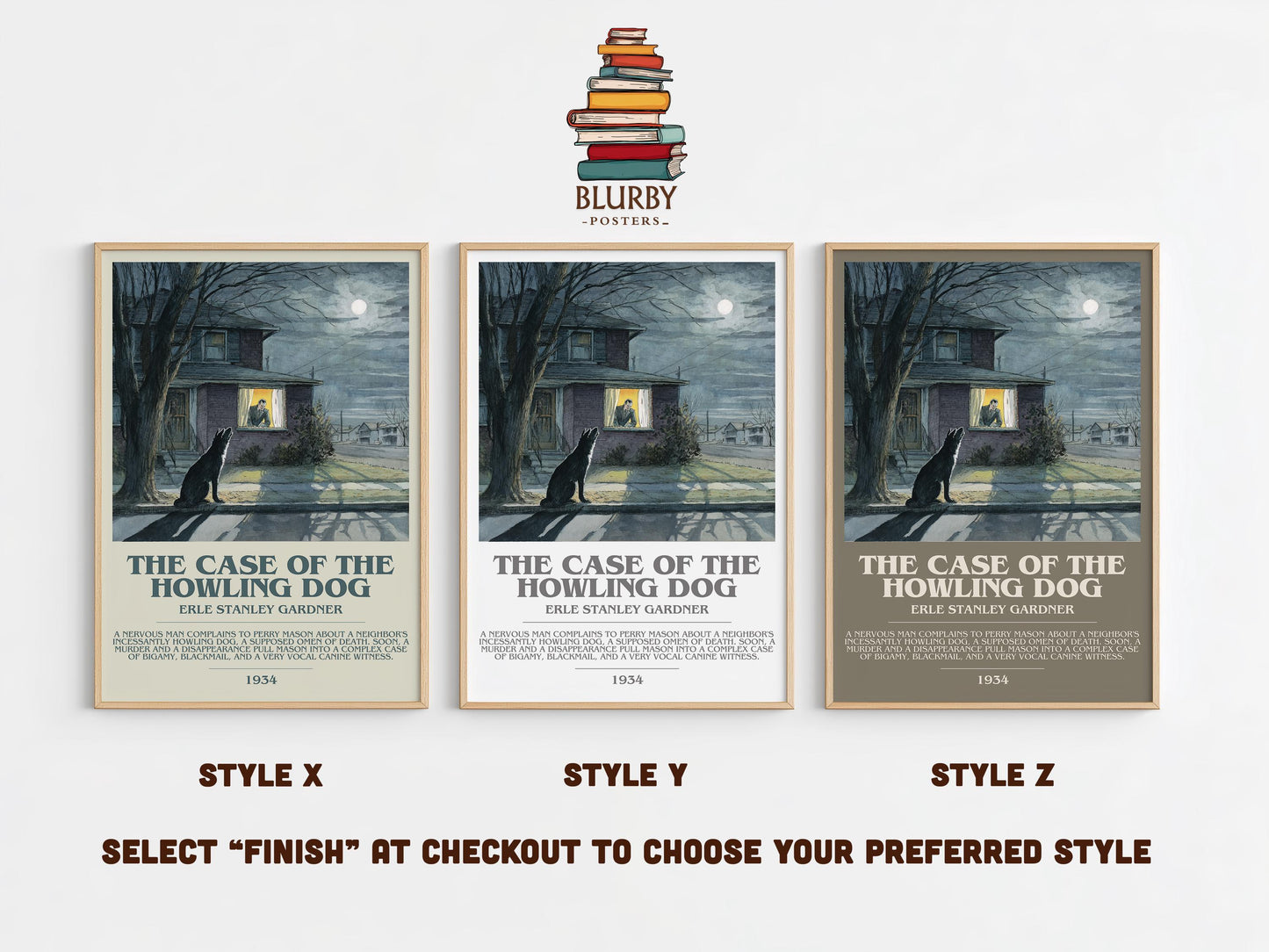 The Case of the Howling Dog by Erle Stanley Gardner | Descriptive Modern Book Art | Poster