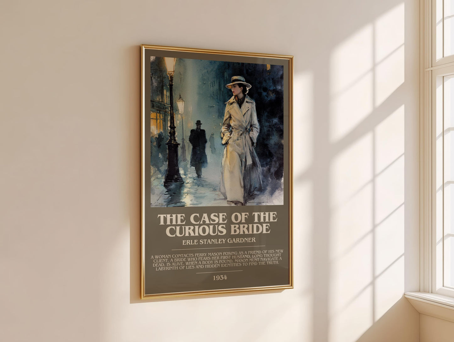 The Case of the Curious Bride by Erle Stanley Gardner | Descriptive Modern Book Art | Poster