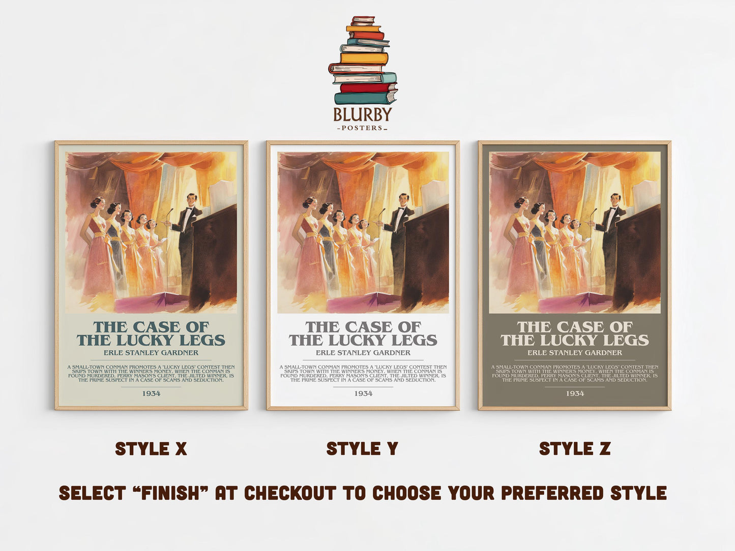 The Case of the Lucky Legs by Erle Stanley Gardner | Descriptive Modern Book Art | Poster