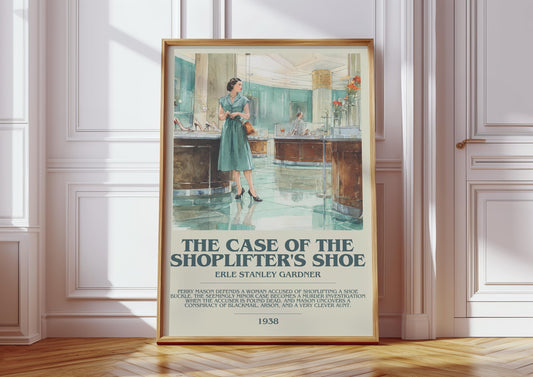 The Case of the Shoplifter's Shoe by Erle Stanley Gardner | Descriptive Modern Book Art | Poster