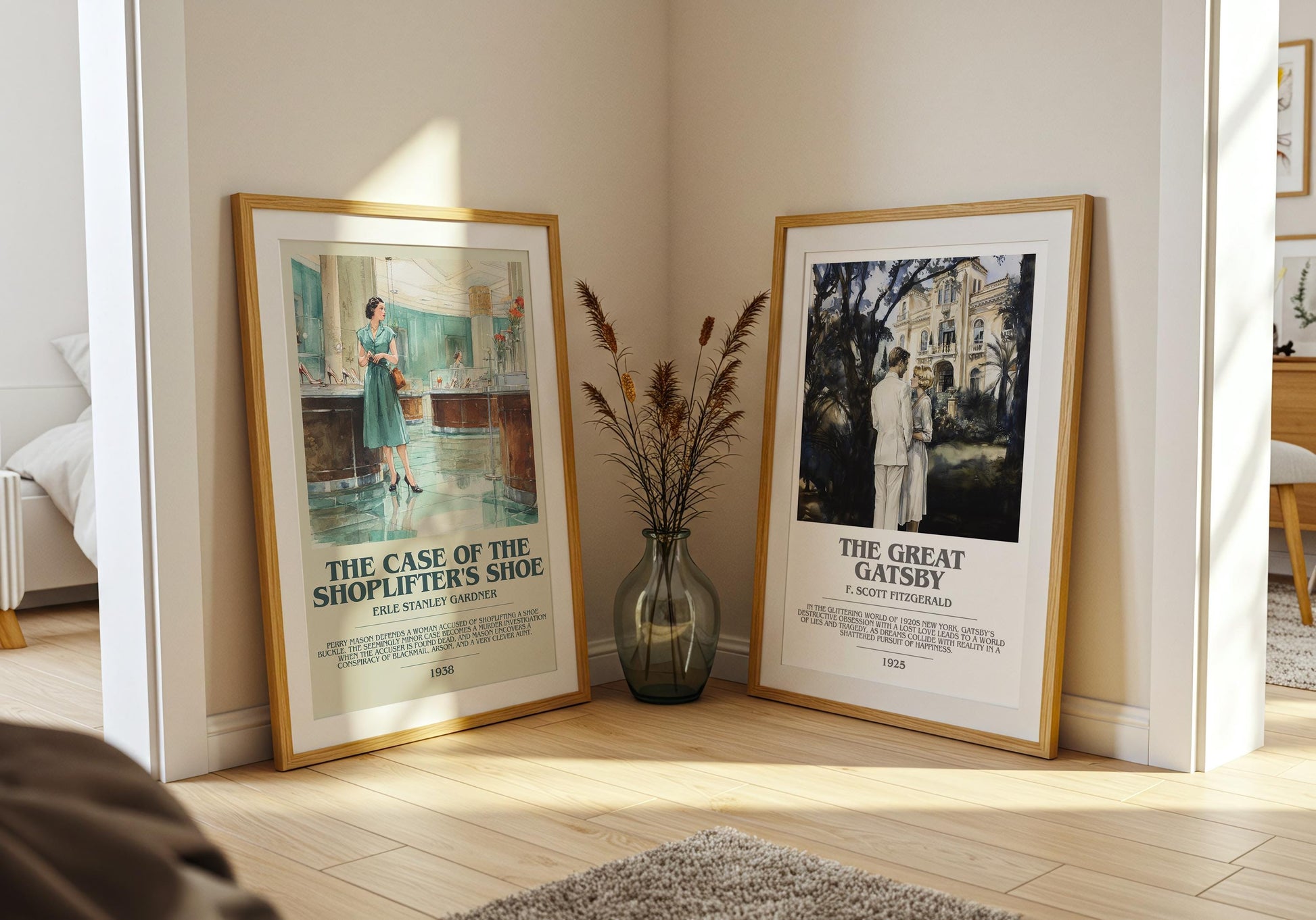 The Case of the Shoplifter's Shoe by Erle Stanley Gardner | Descriptive Modern Book Art | Poster