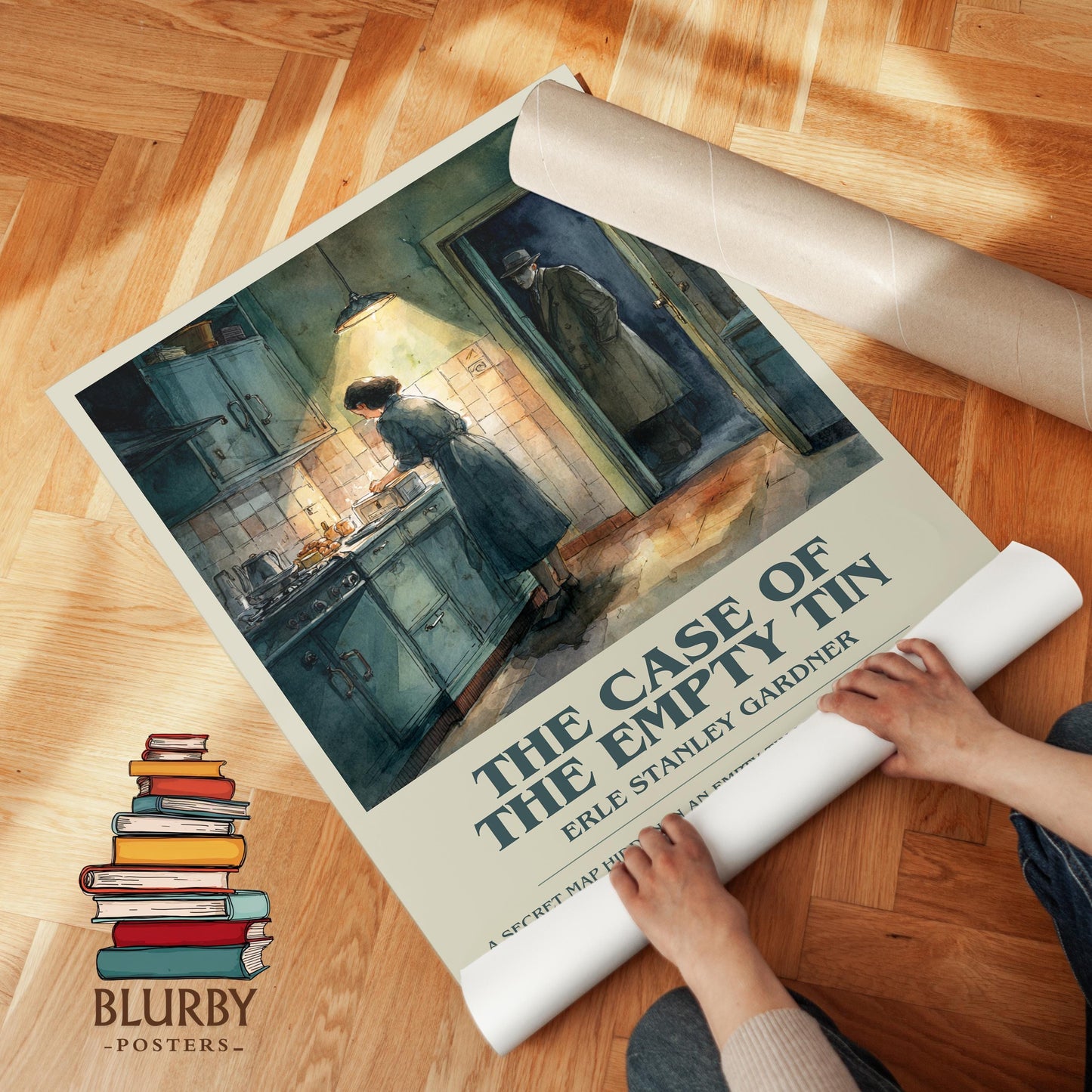 The Case of the Empty Tins by Erle Stanley Gardner | Descriptive Modern Book Art | Poster