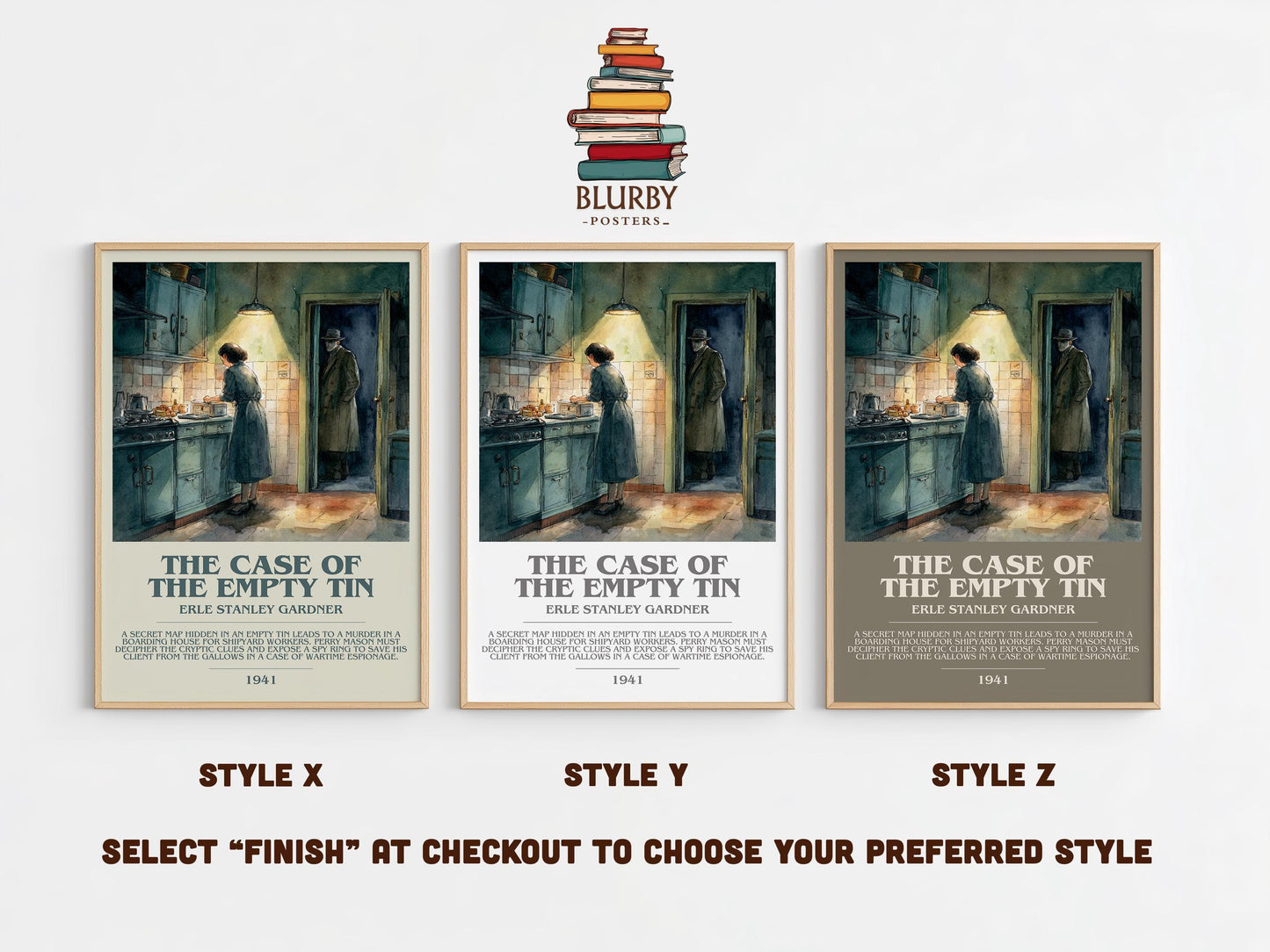 The Case of the Empty Tins by Erle Stanley Gardner | Descriptive Modern Book Art | Poster