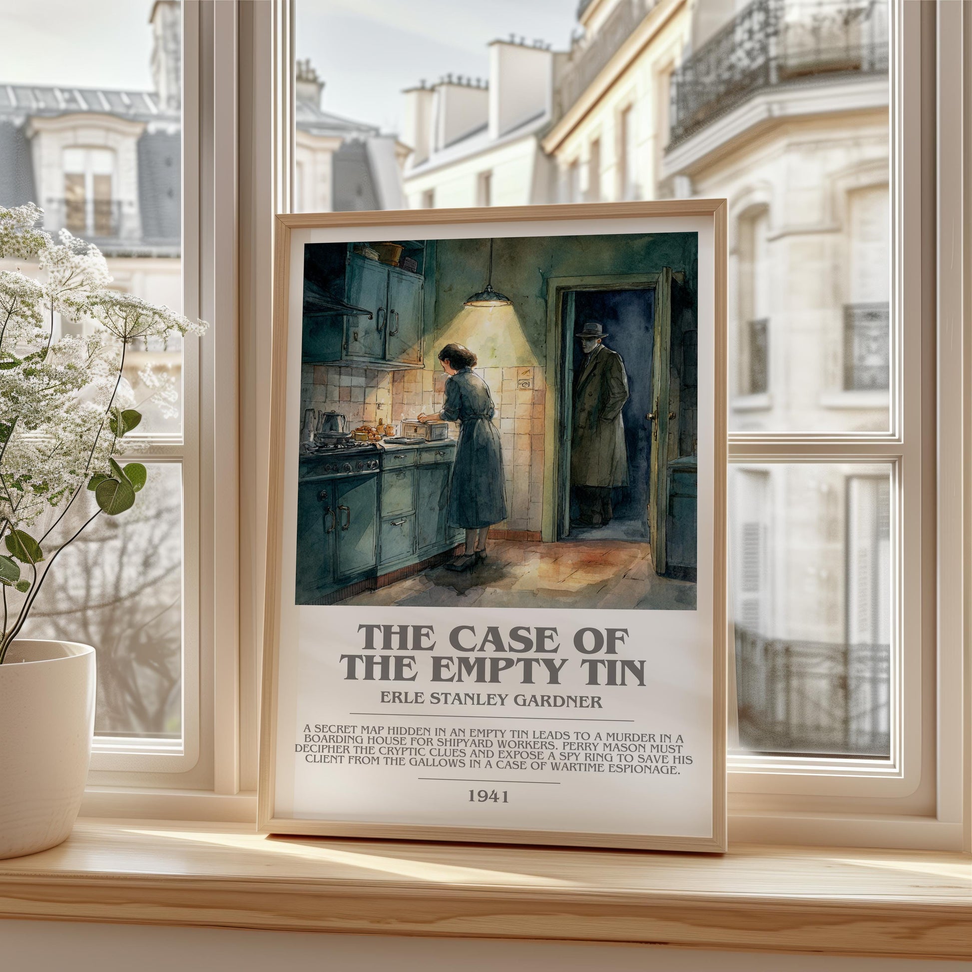 The Case of the Empty Tins by Erle Stanley Gardner | Descriptive Modern Book Art | Poster