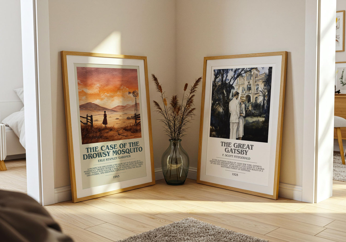 The Case of the Drowsy Mosquito's by Erle Stanley Gardner | Descriptive Modern Book Art | Poster