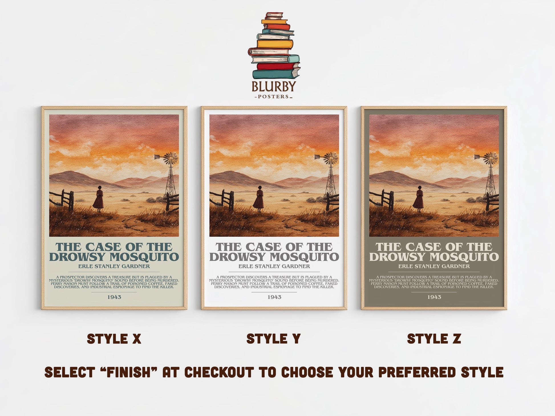 The Case of the Drowsy Mosquito's by Erle Stanley Gardner | Descriptive Modern Book Art | Poster