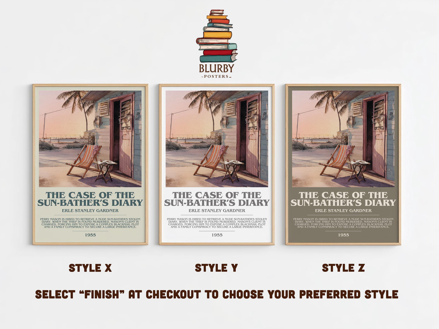 The Case of the Sunbathers Diary by Erle Stanley Gardner | Descriptive Modern Book Art | Poster