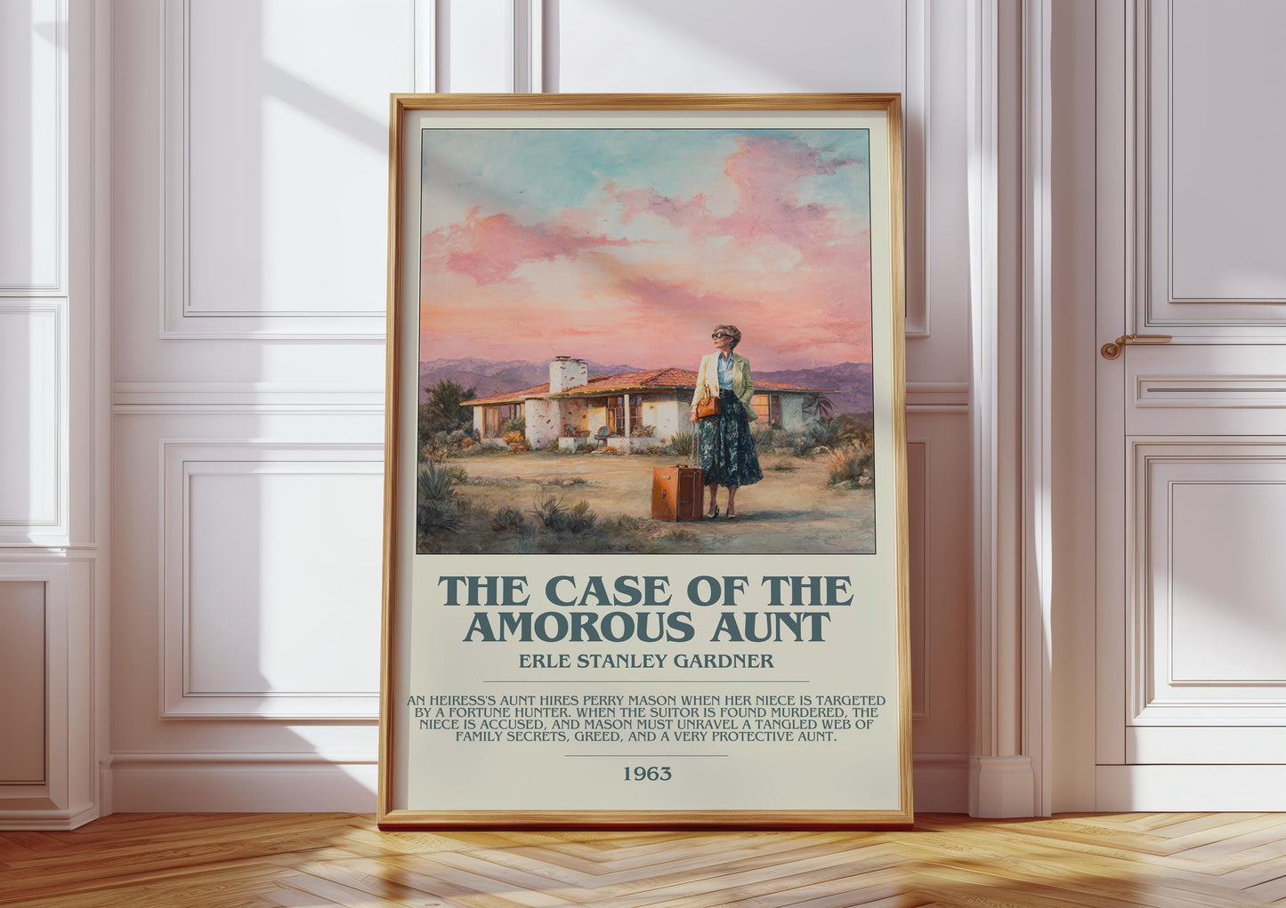 The Case of the Amorous Aunt by Erle Stanley Gardner | Descriptive Modern Book Art | Poster