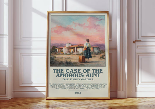 The Case of the Amorous Aunt by Erle Stanley Gardner | Descriptive Modern Book Art | Poster