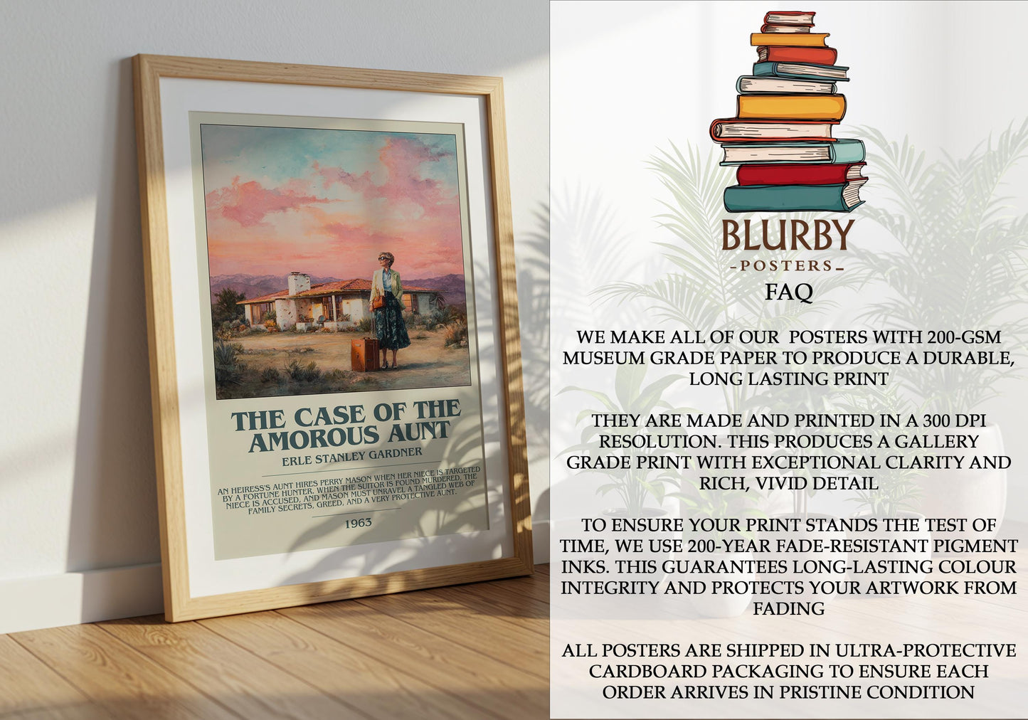 The Case of the Amorous Aunt by Erle Stanley Gardner | Descriptive Modern Book Art | Poster